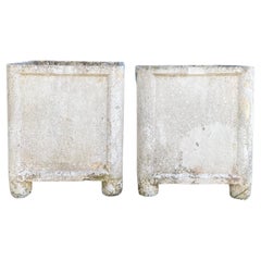 Pair of Square Handled French Chanal Planters