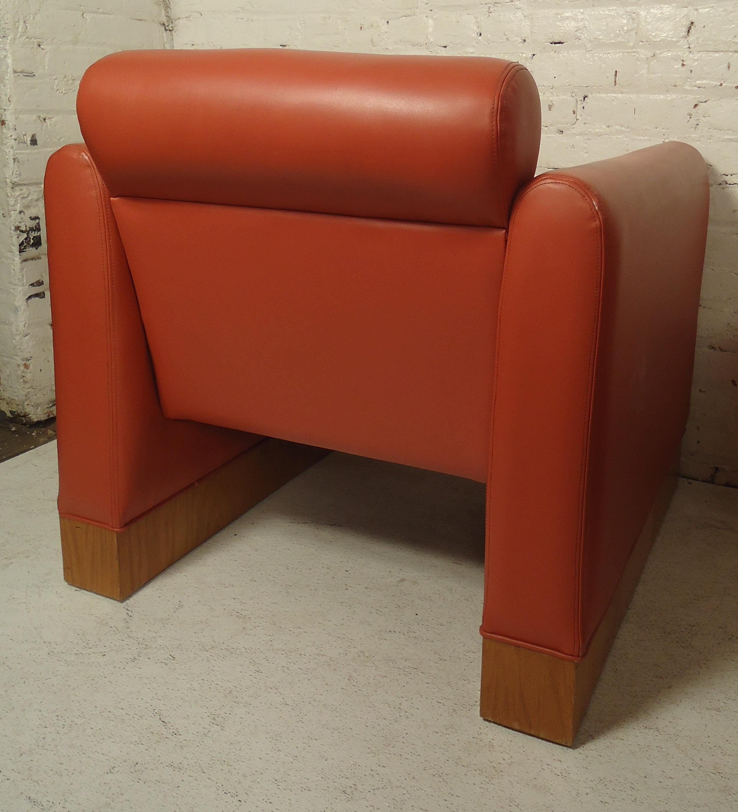 Mid-20th Century Pair of Square Lounge Chairs