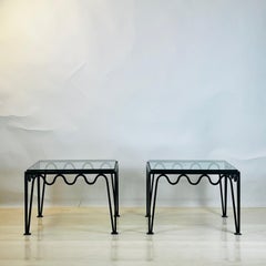 Pair of Square 'Méandre' End Tables or 2-Part Coffee Table by Design Frères
