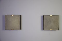 Coppia di lampade da incasso quadrate in stile Mid-Century, anni ’60, Italia