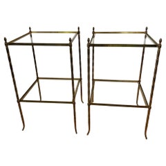 Pair of Square Midcentury French Side Tables