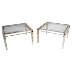 Pair of Square Plexiglass Coffee Tables by Fabianart, Rome / Italy, Late 20th C.