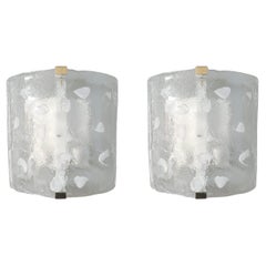 Pair of Square Sconces by Mazzega