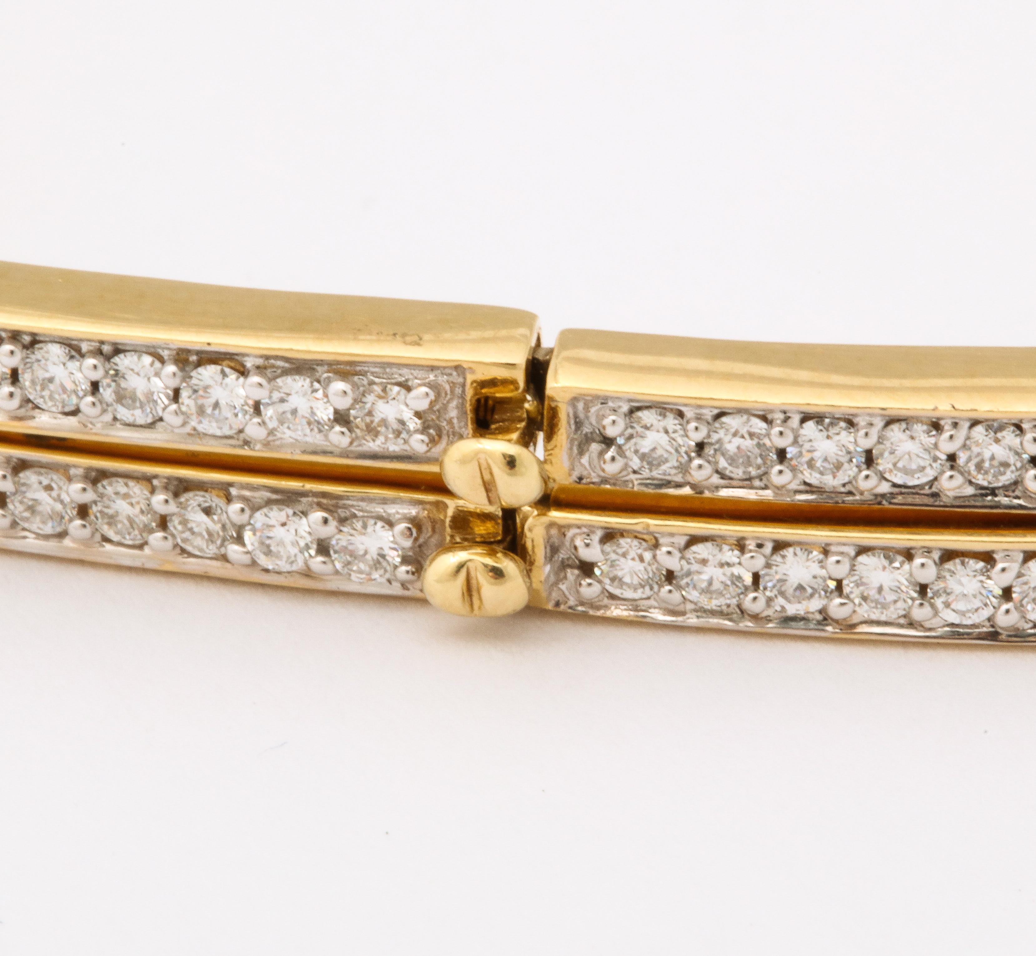 Pair of Square-Shape Diamond Bangle Bracelets 3