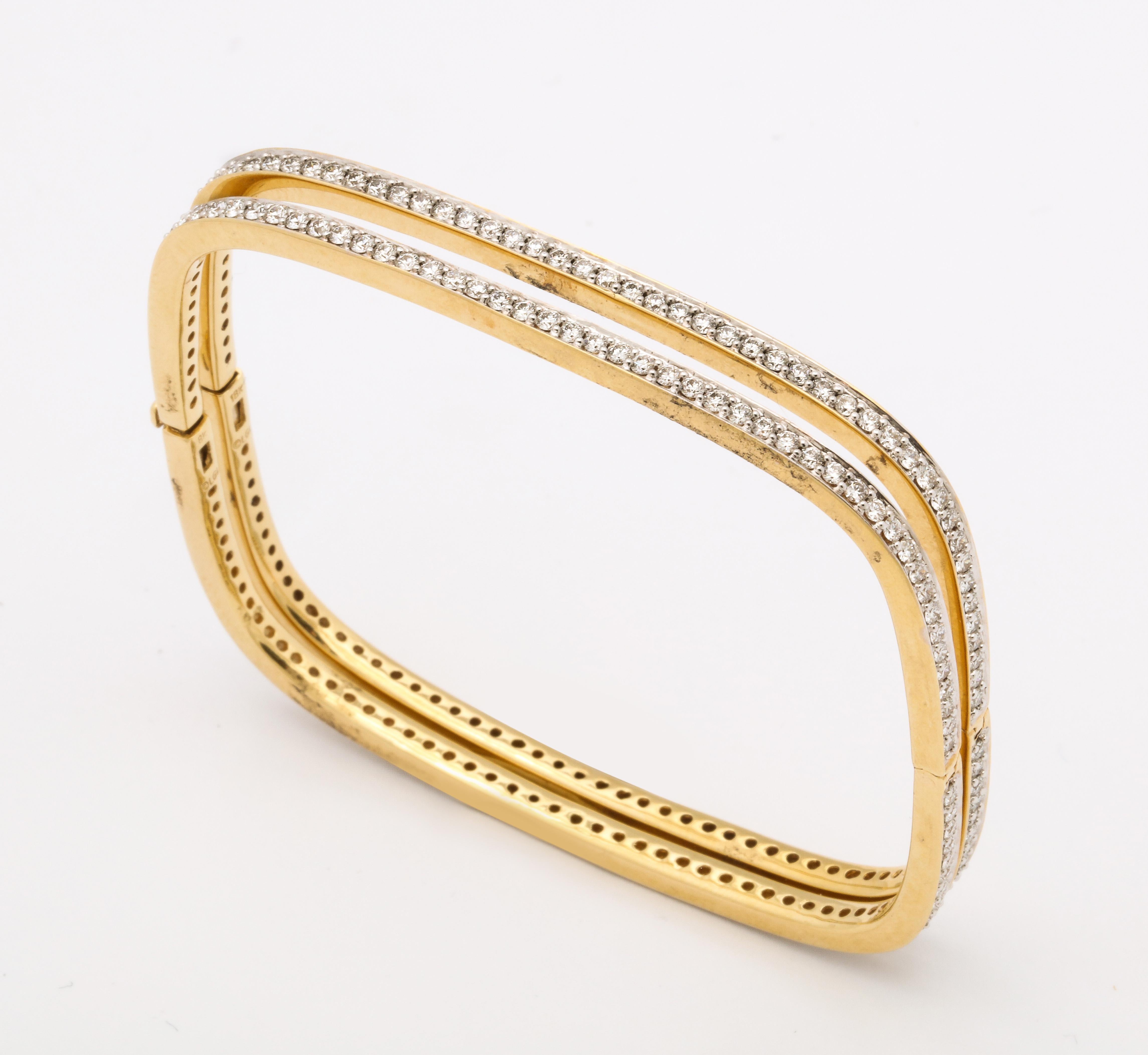 square diamond bangle