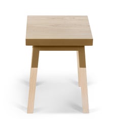 Französische handgefertigte quadratische Hocker aus Massivholz von Eric Gizard Paris, 2er-pack