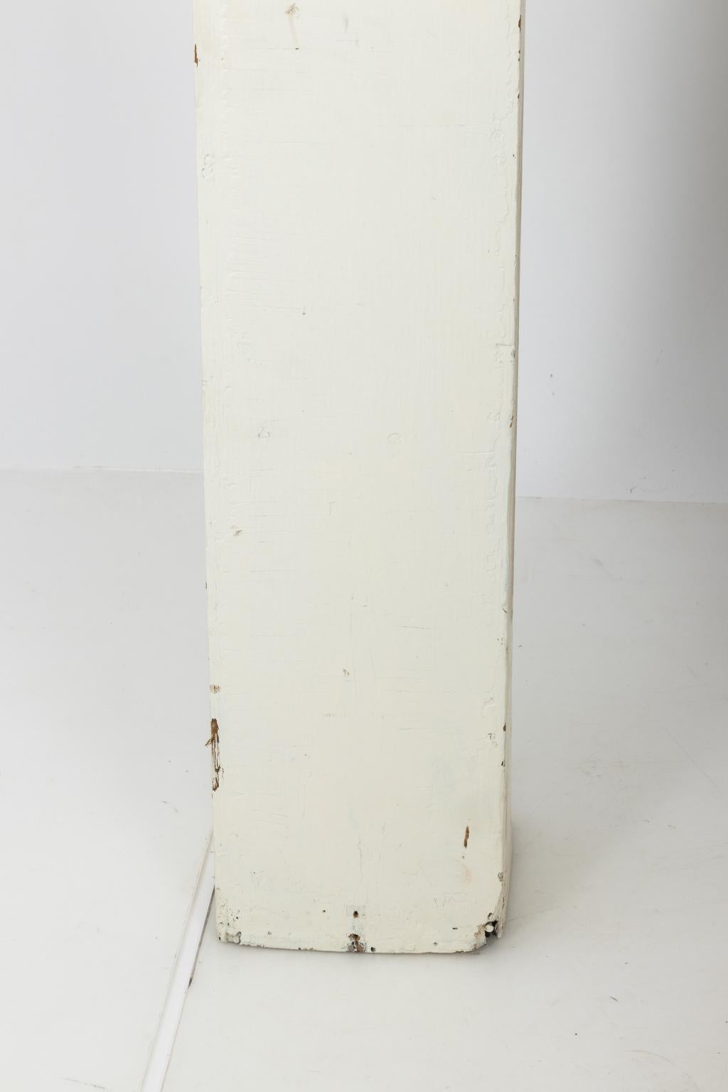 Painted Pair of Square Tapered Columns For Sale