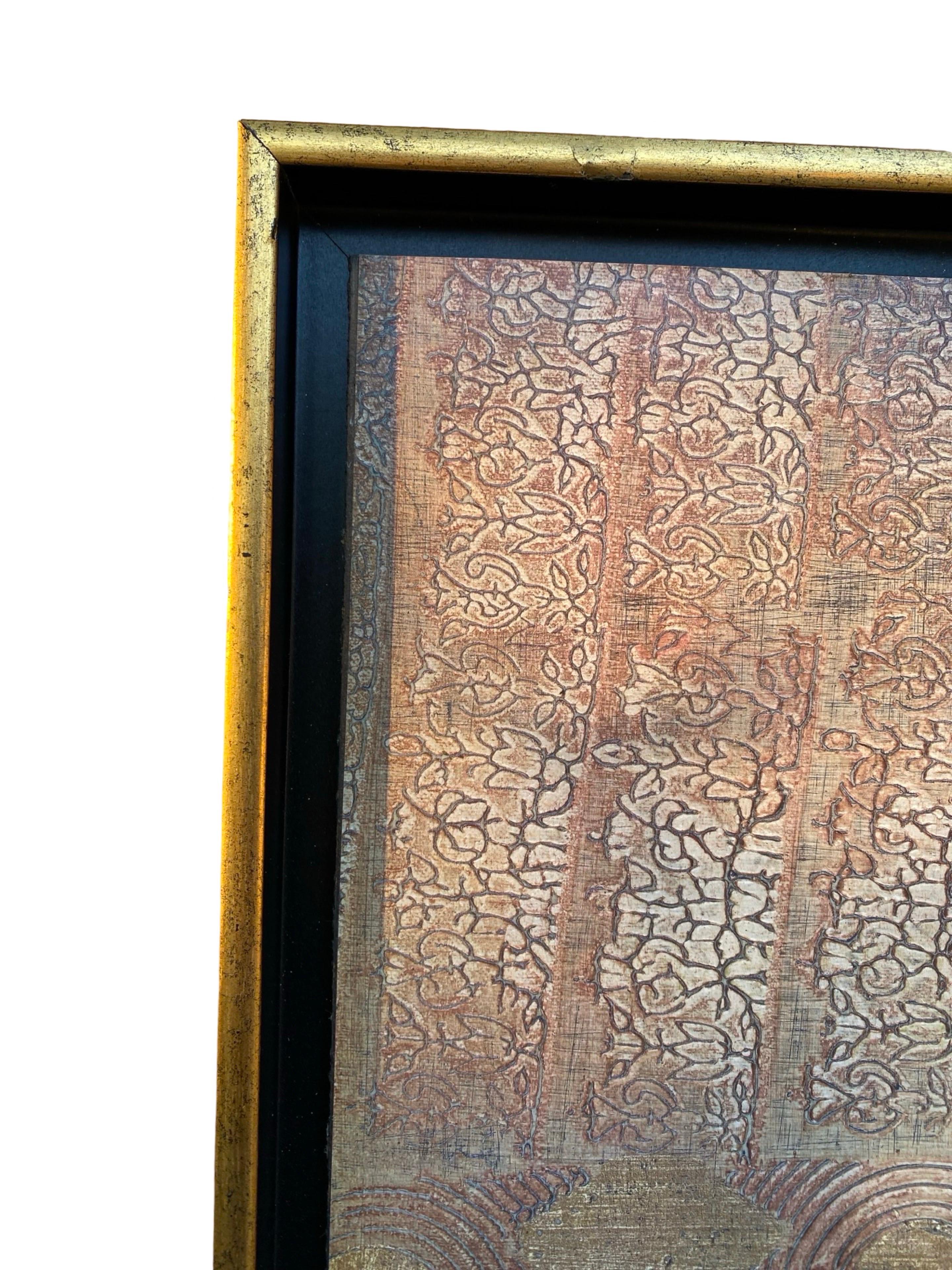 Ein Paar quadratische Gemälde aus strukturiertem Gold von Rebecca Koury für Neiman Marcus im Angebot 10