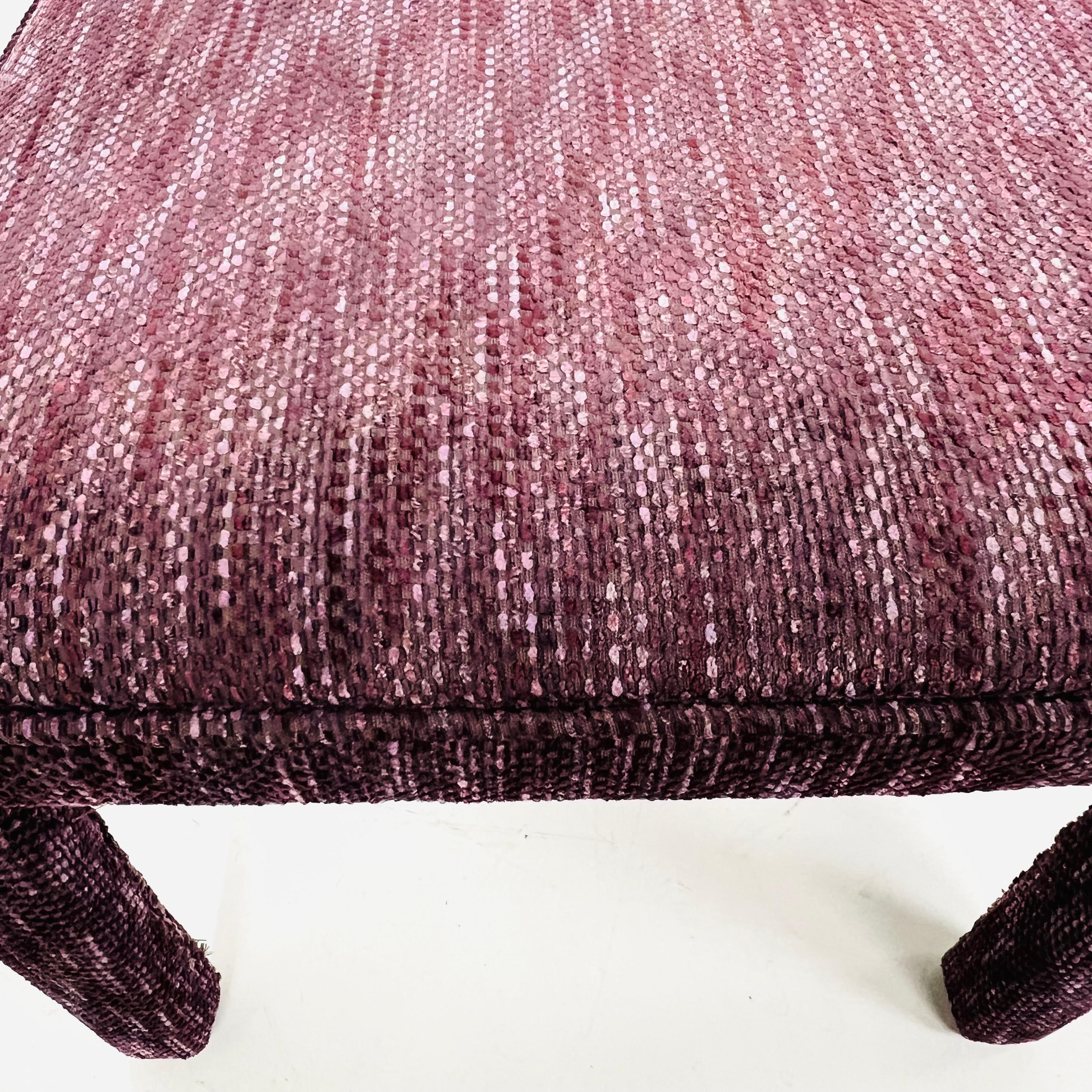 Pair of Square Upholstered Parsons Style Ottomans For Sale 10