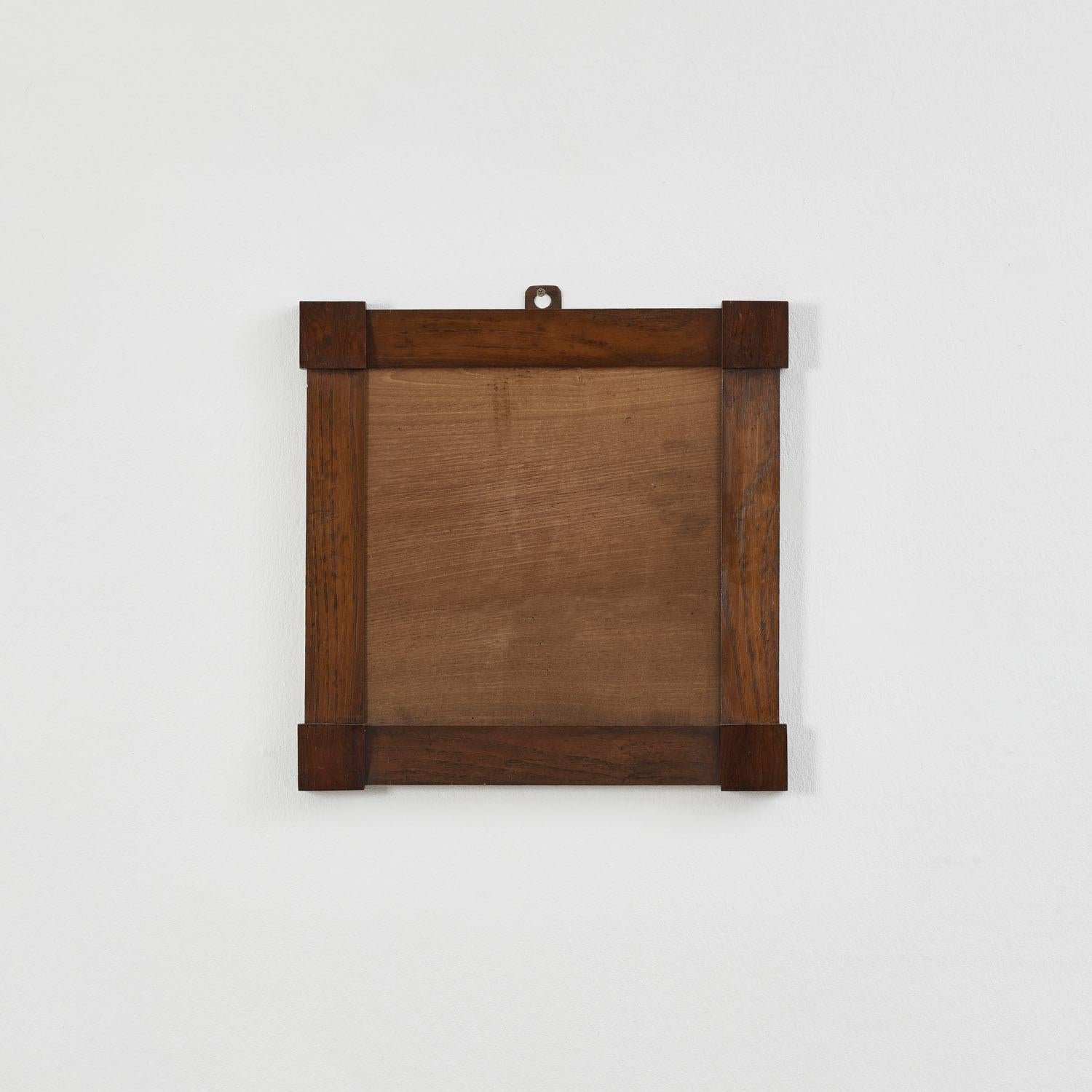 Biedermeier Pair of square walnut veneer frames - Italy, 19th century For Sale