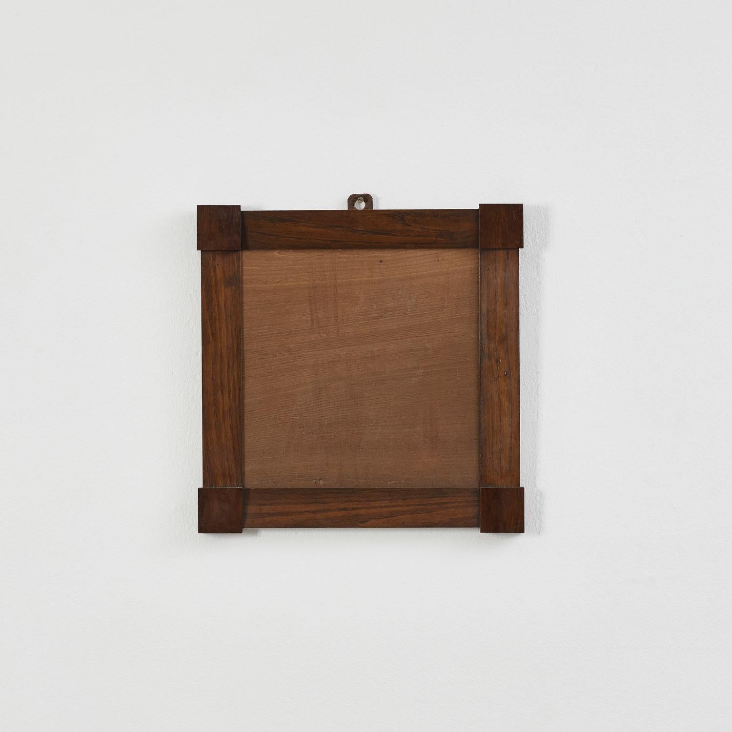 19th Century Pair of square walnut veneer frames - Italy, 19th century For Sale