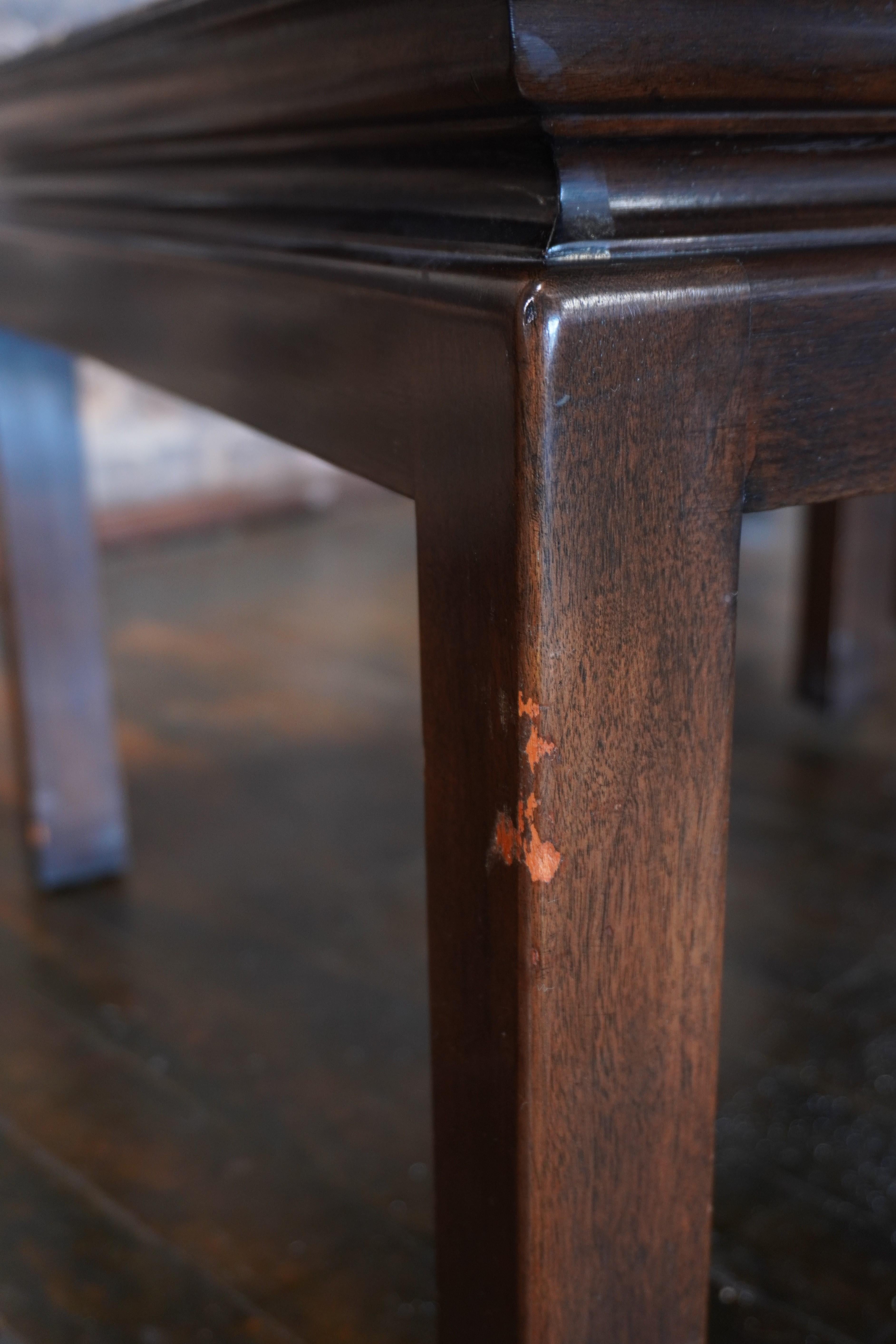 Pair of Square Widdicomb End Tables with Nero Portoro Marble Tops For Sale 2