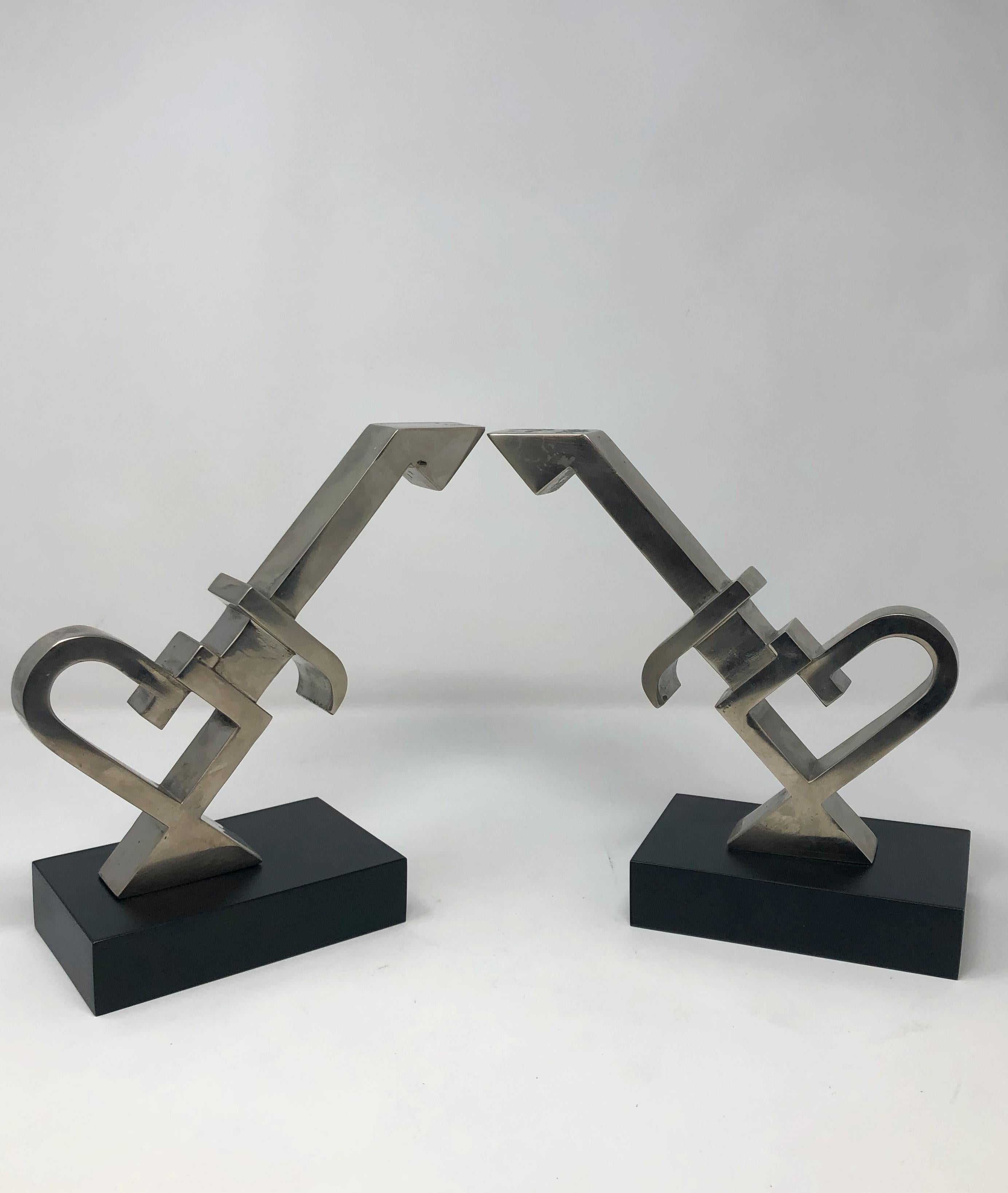 Pair of squirrel bookends attributed to Jozef Peeters - Belgium 1930s.