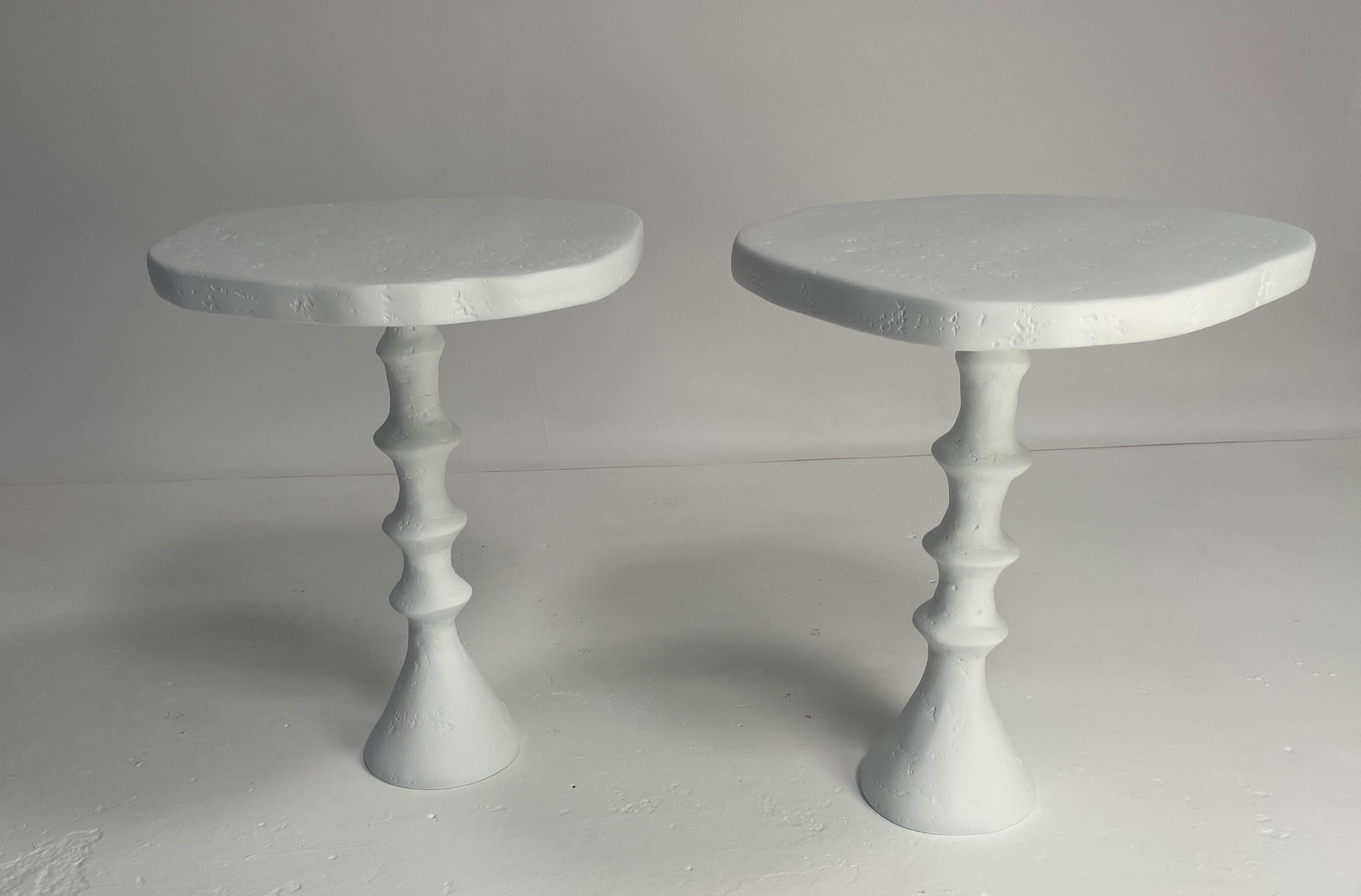 Contemporary Pair of St Paul Plaster Side Table by Bourgeois Boheme Atelier 'Petit Modèle' For Sale