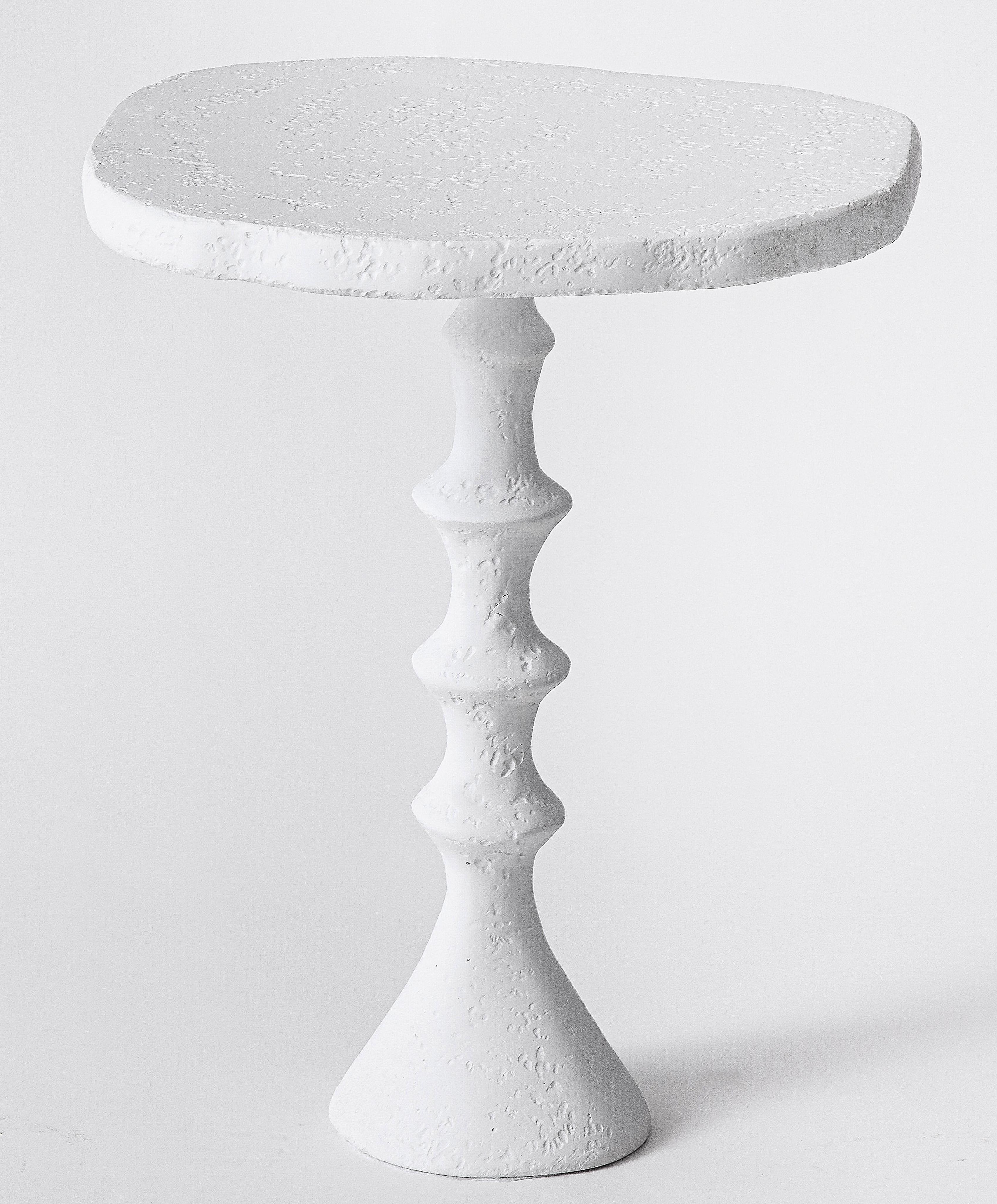 Pair of St Paul Plaster Side Table by Bourgeois Boheme Atelier 'Petit Modèle' For Sale 3