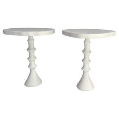 Pair of St Paul Plaster Side Table by Bourgeois Boheme Atelier 'Petit Modèle'