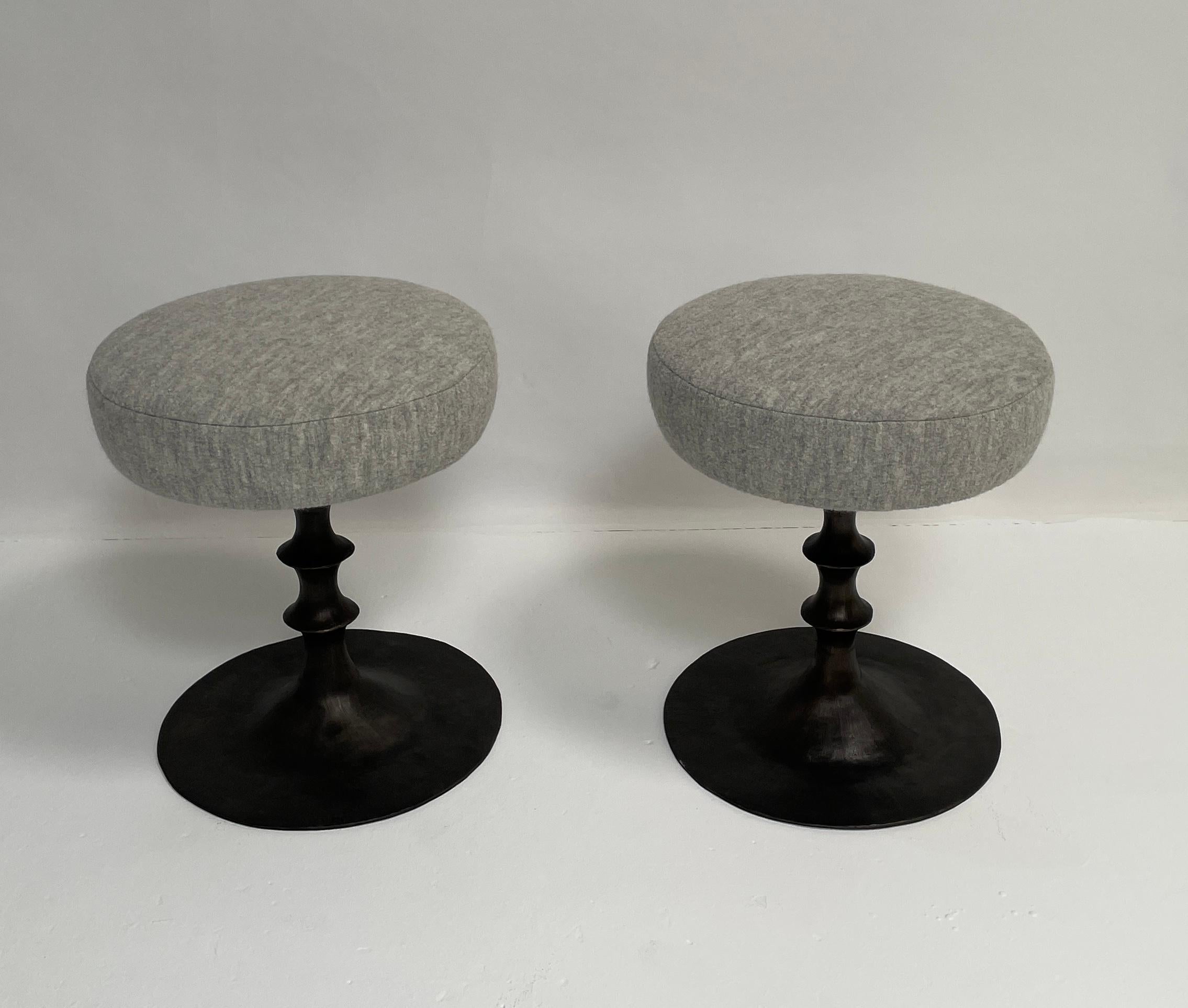 Pair of St Paul Primo Stools, by Bourgeois Boheme Atelier In New Condition In Los Angeles, CA