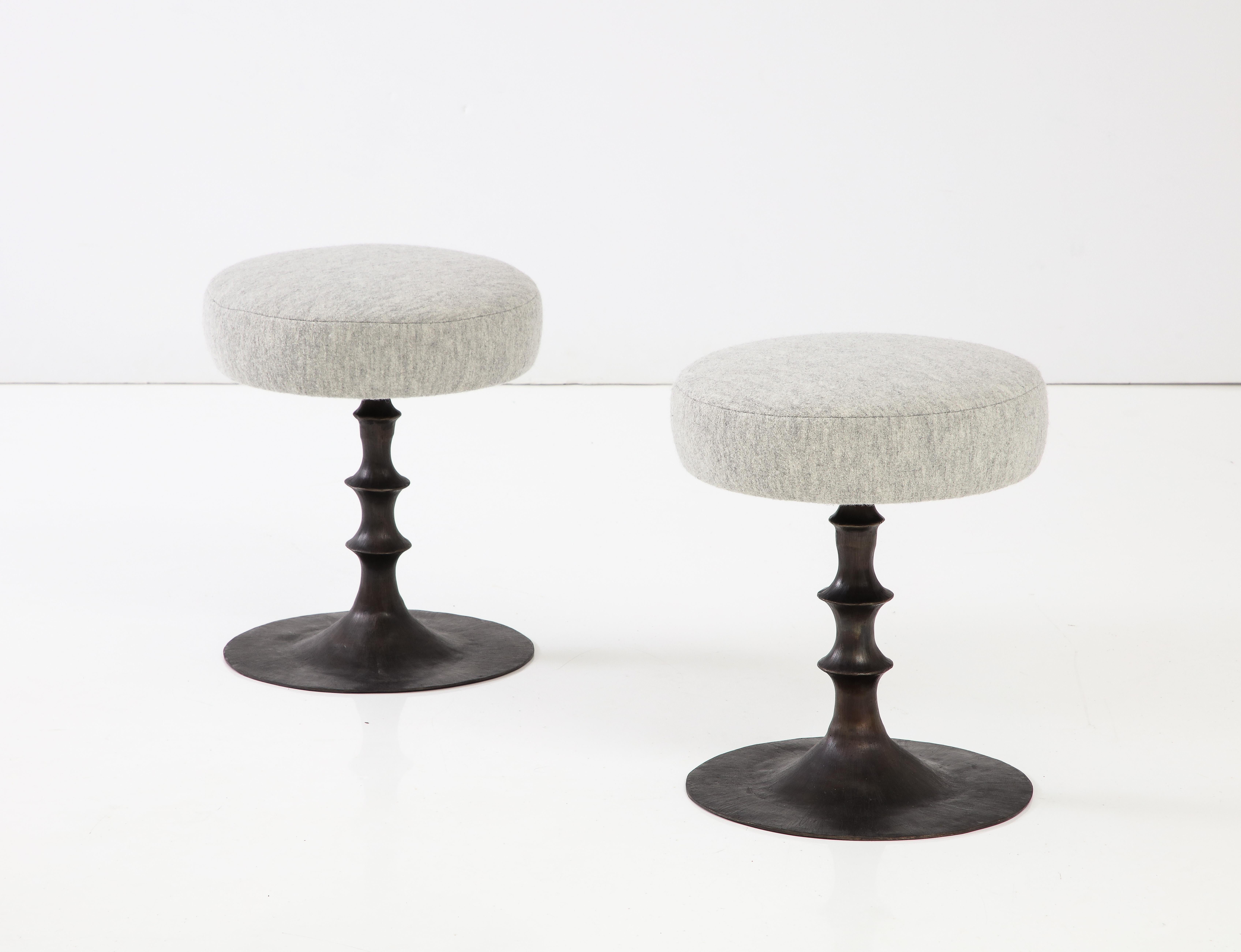 Pair of St Paul Primo Stools, by Bourgeois Boheme Atelier For Sale 1