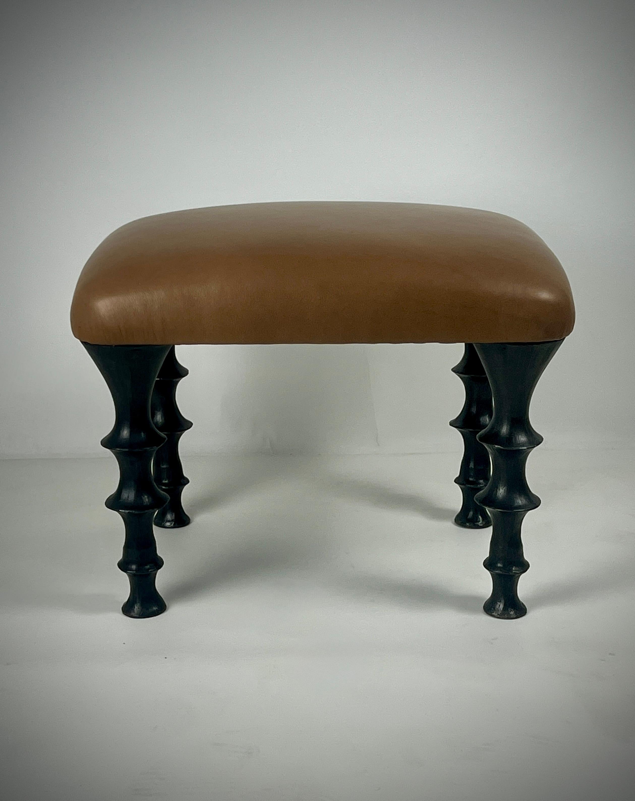 Paire de tabourets St Paul par Bourgeois Boheme Atelier Neuf - En vente à Los Angeles, CA