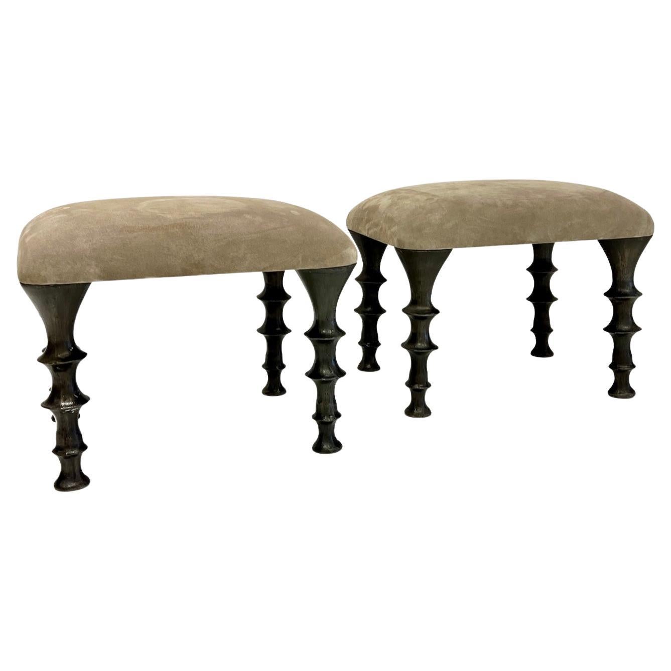 Pair of St Paul Stools by Bourgeois Boheme Atelier For Sale