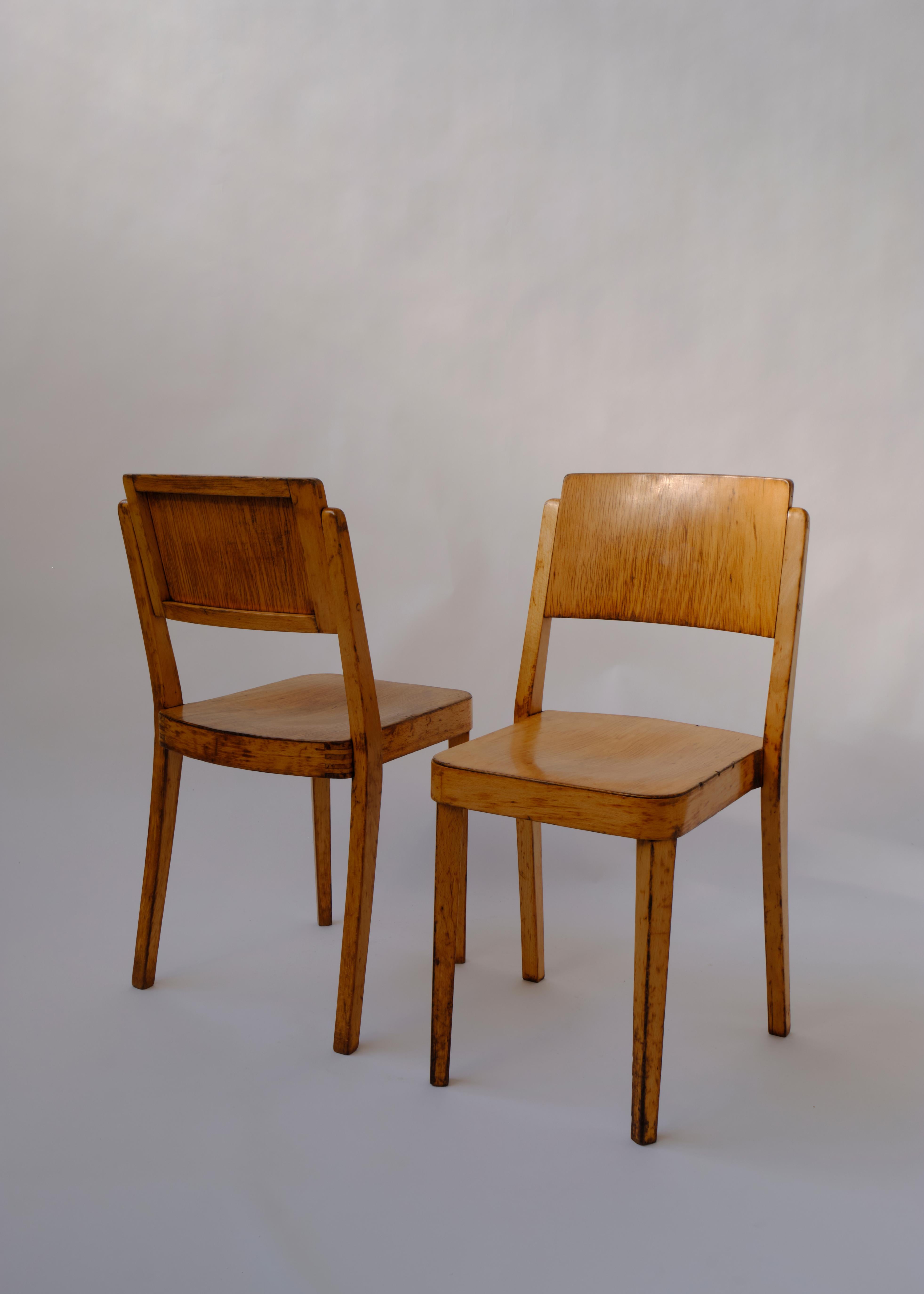 Pair of Stackable Model A 1250 Montana Chairs, by Thonet, 1930 For Sale 3