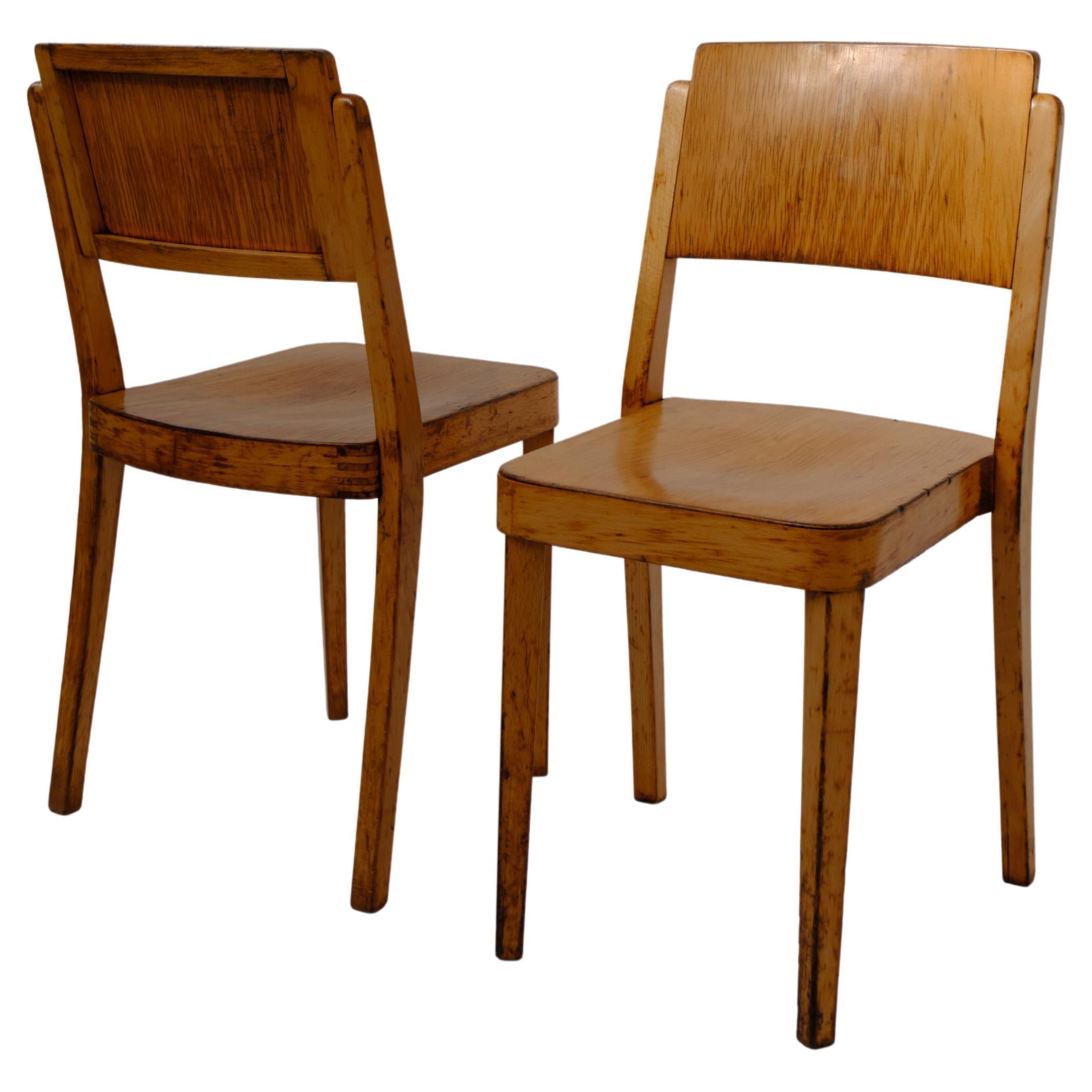 Pair of Stackable Model A 1250 Montana Chairs, by Thonet, 1930