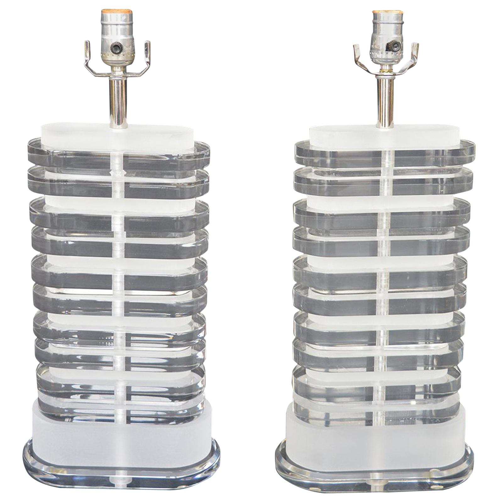 Pair of Stacked Lamps