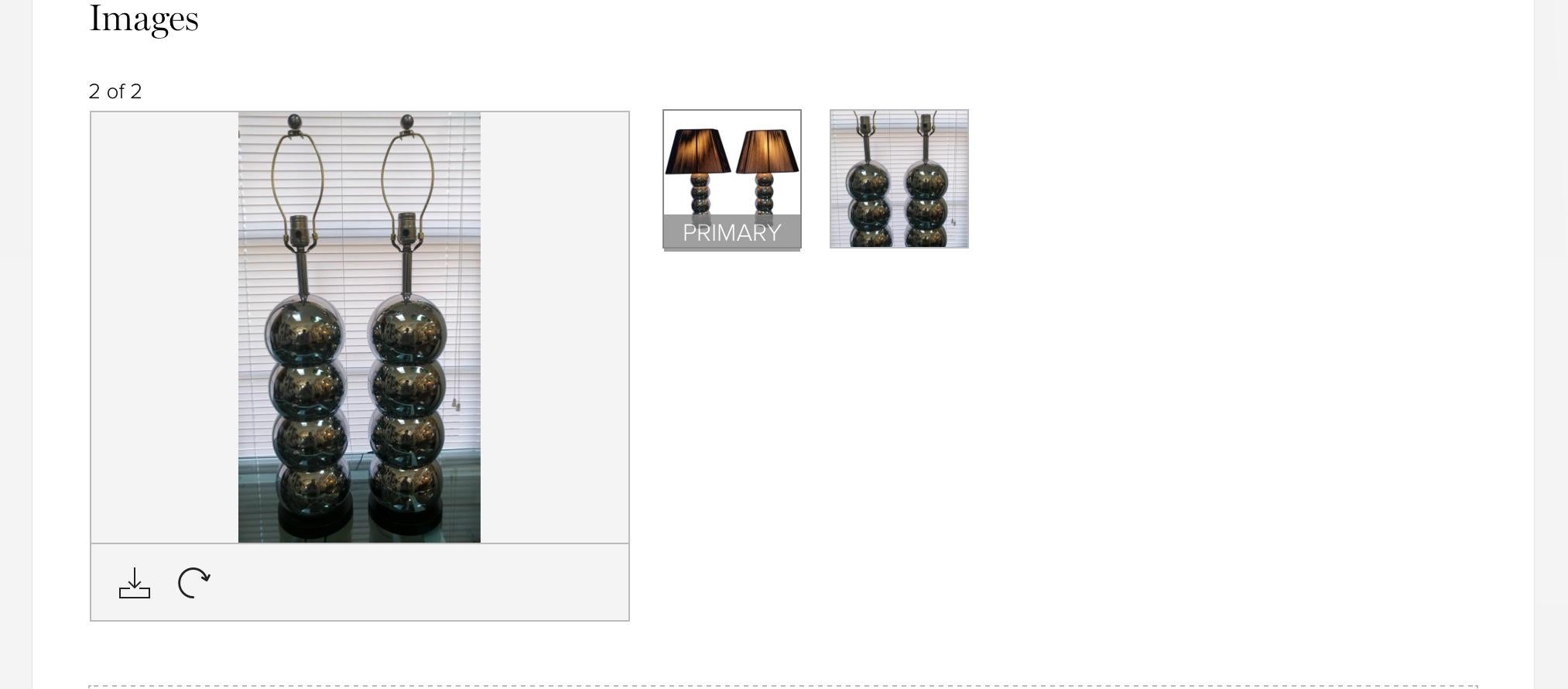 American Pair of Stacked Spheres Table Lamps with String Shades, Offered by La Porte For Sale