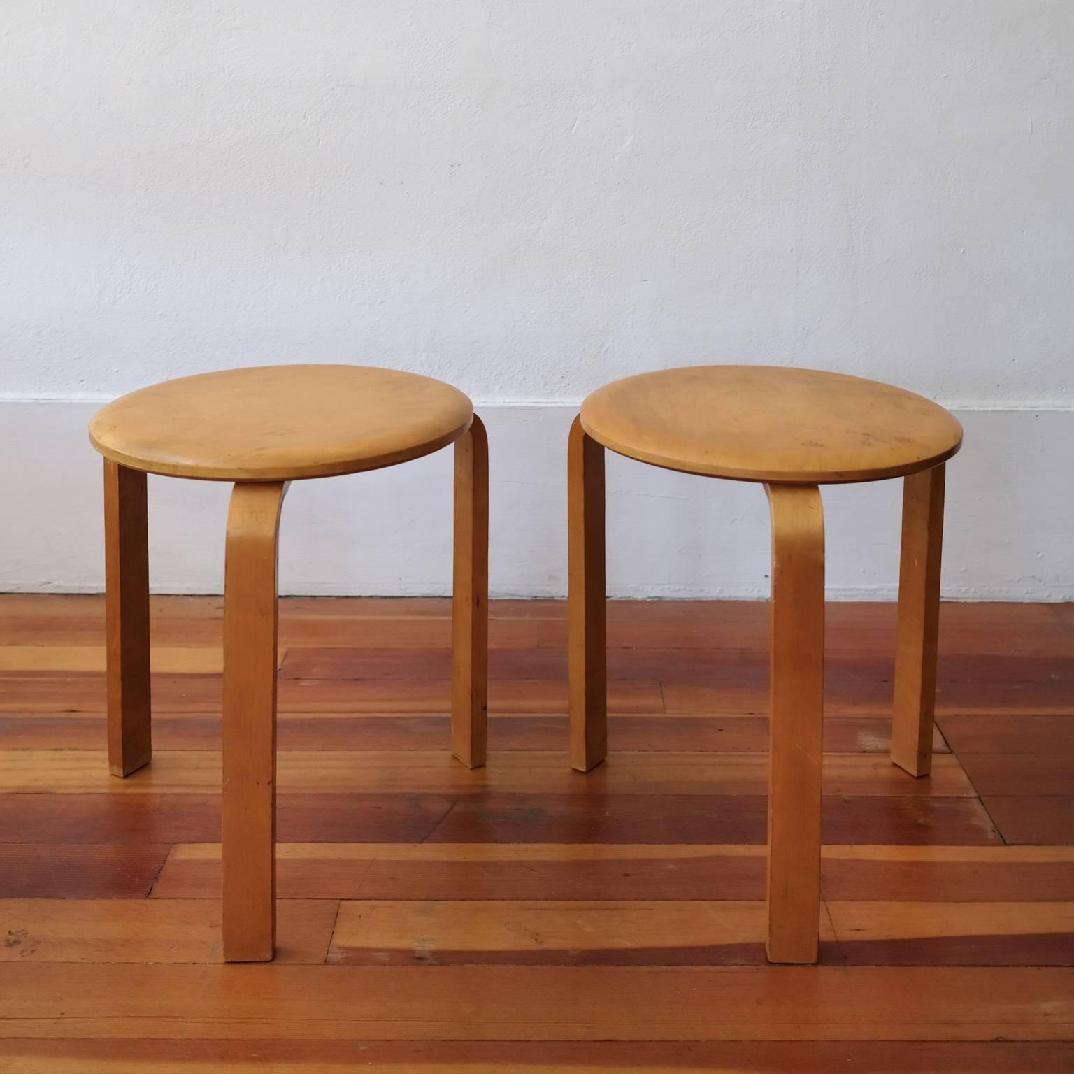 Mid-Century Modern Pair of Stacking Stools Sweden For Sale