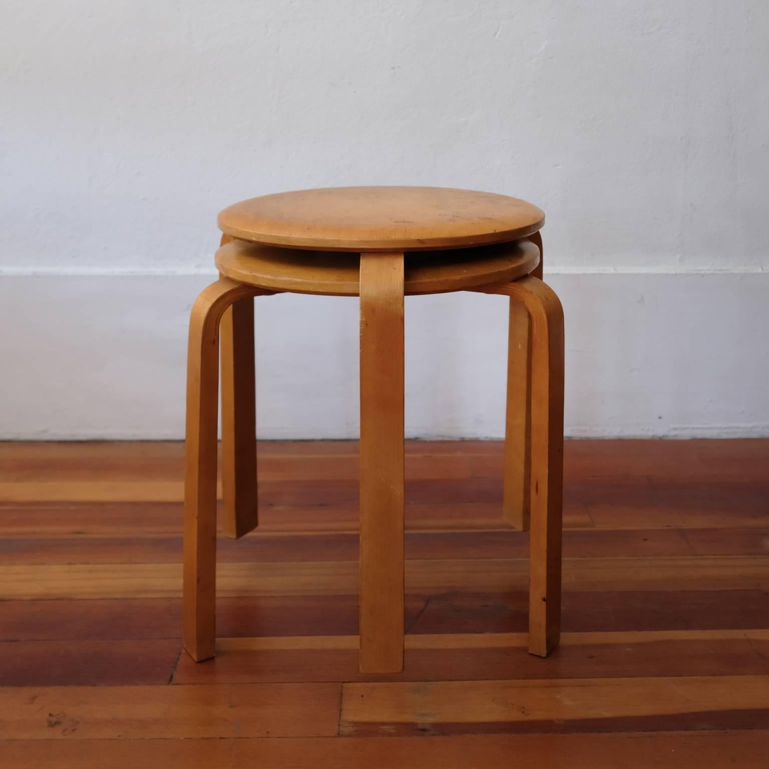 Swedish Pair of Stacking Stools Sweden For Sale