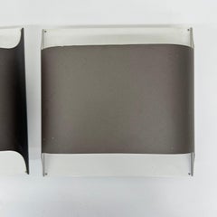 Pair of Staff leuchten wall lamps in lacquered aluminium by Rolf Krüger & Dieter
