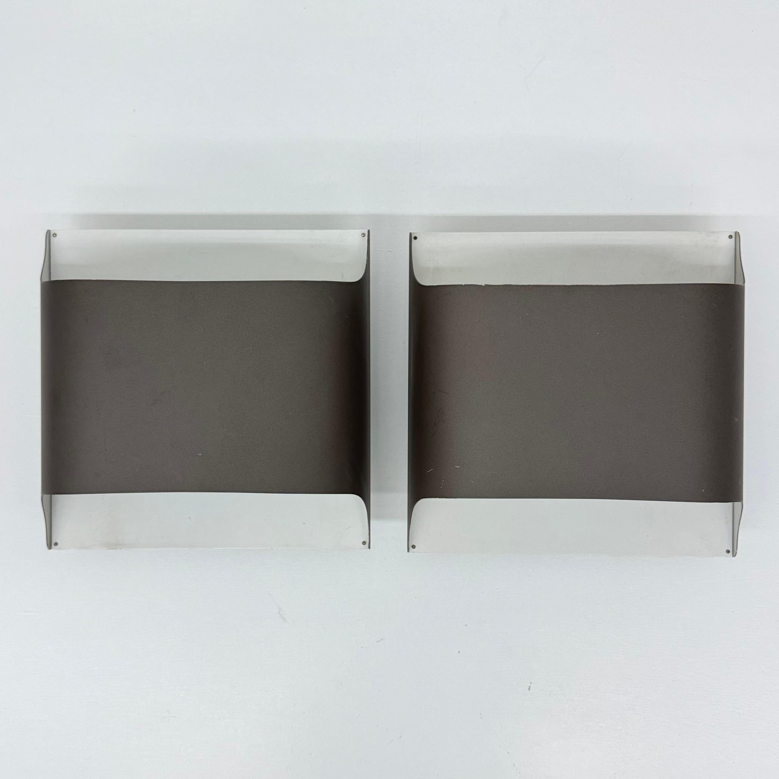 Pareja de apliques Staff Leuchten de aluminio lacado de Rolf Krüger & Dieter en venta 2