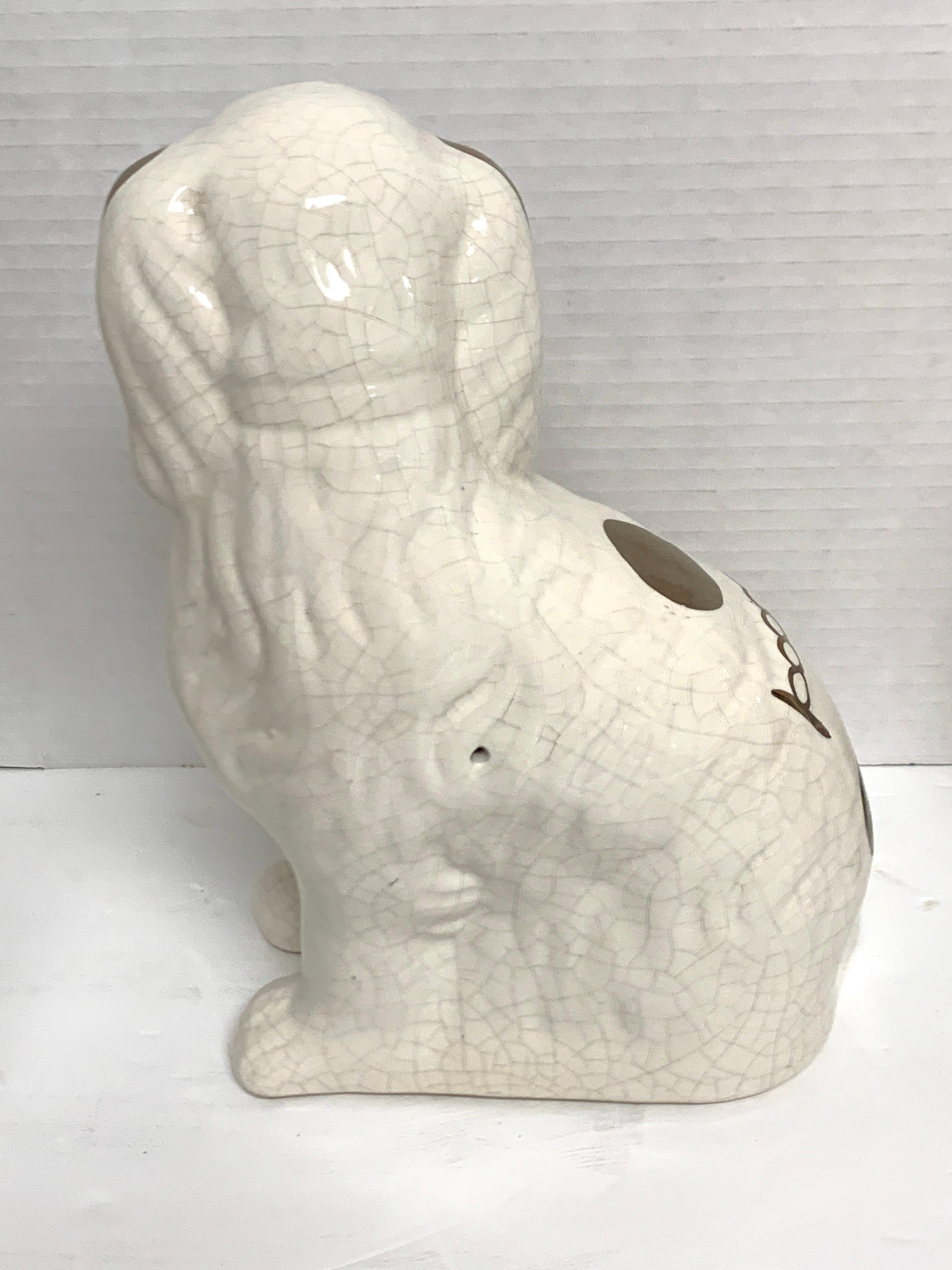 Pair of Staffordshire Copper Luster Dogs with Separated Legs, Wider 1