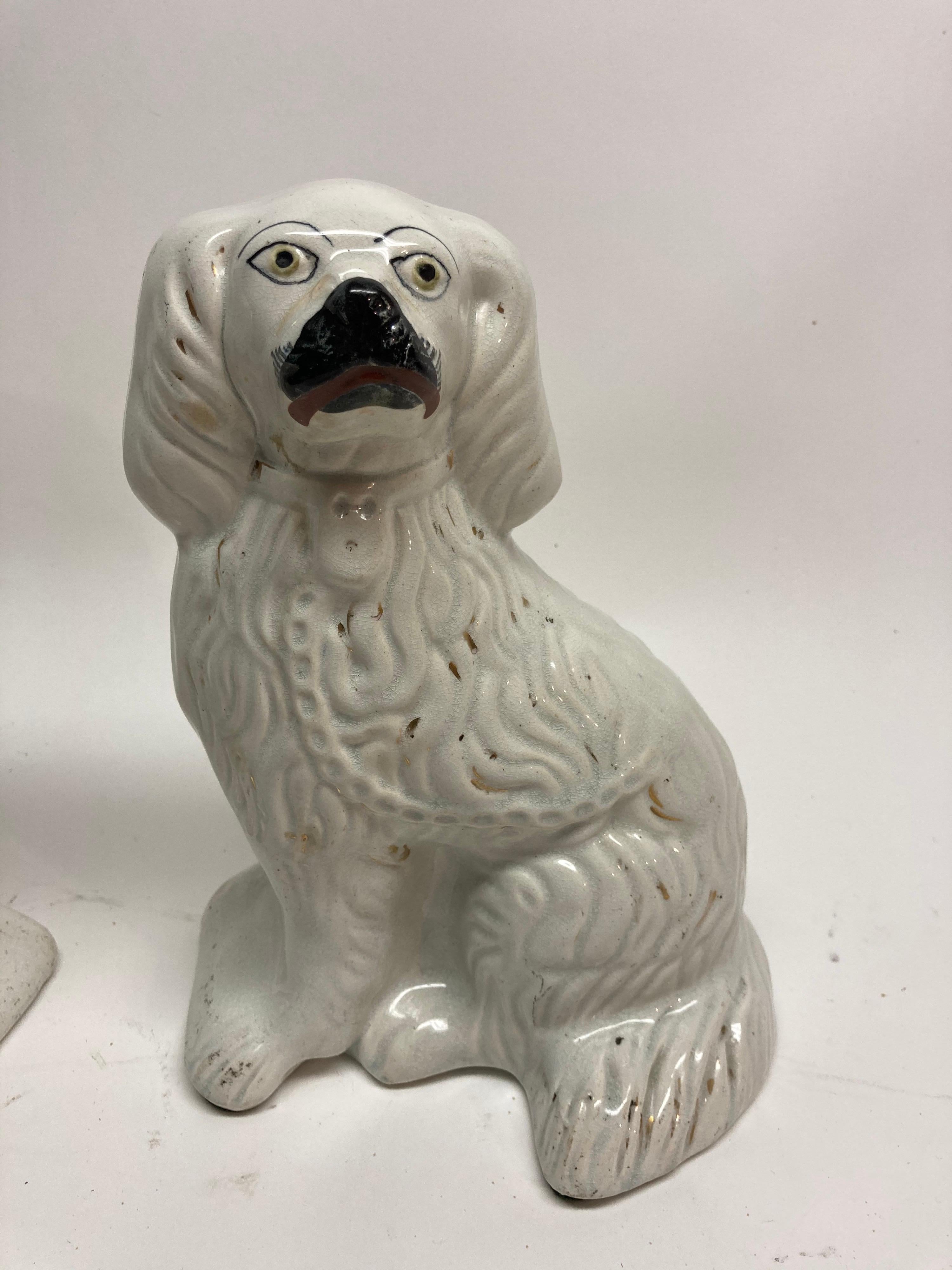 Pair of Staffordshire Dogs In Good Condition In East Hampton, NY