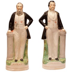 Pair of Staffordshire Figures, Moody and Sankey, England, circa 1860