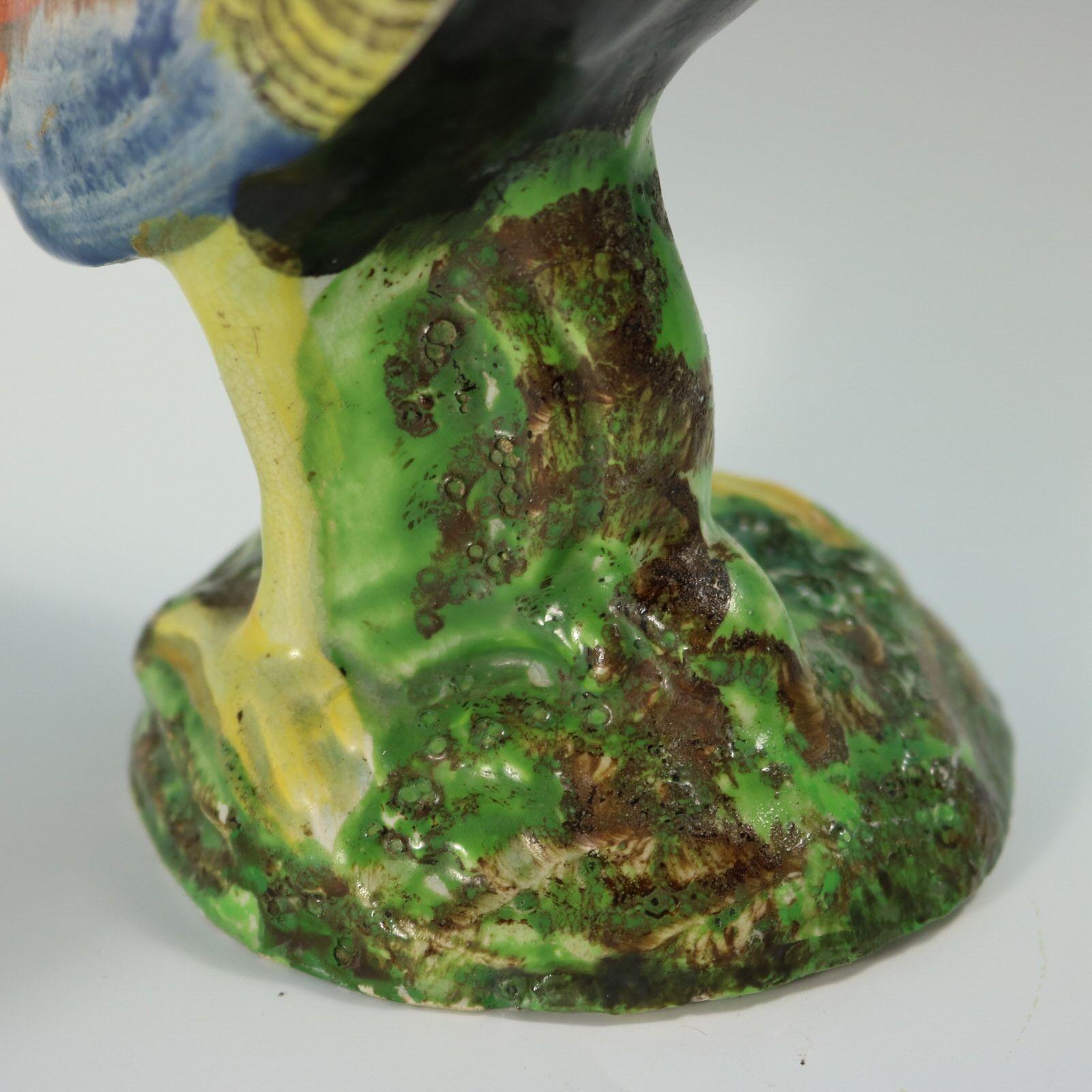 Coppia di figure di galletti in ceramica perlata dello Staffordshire in vendita 7