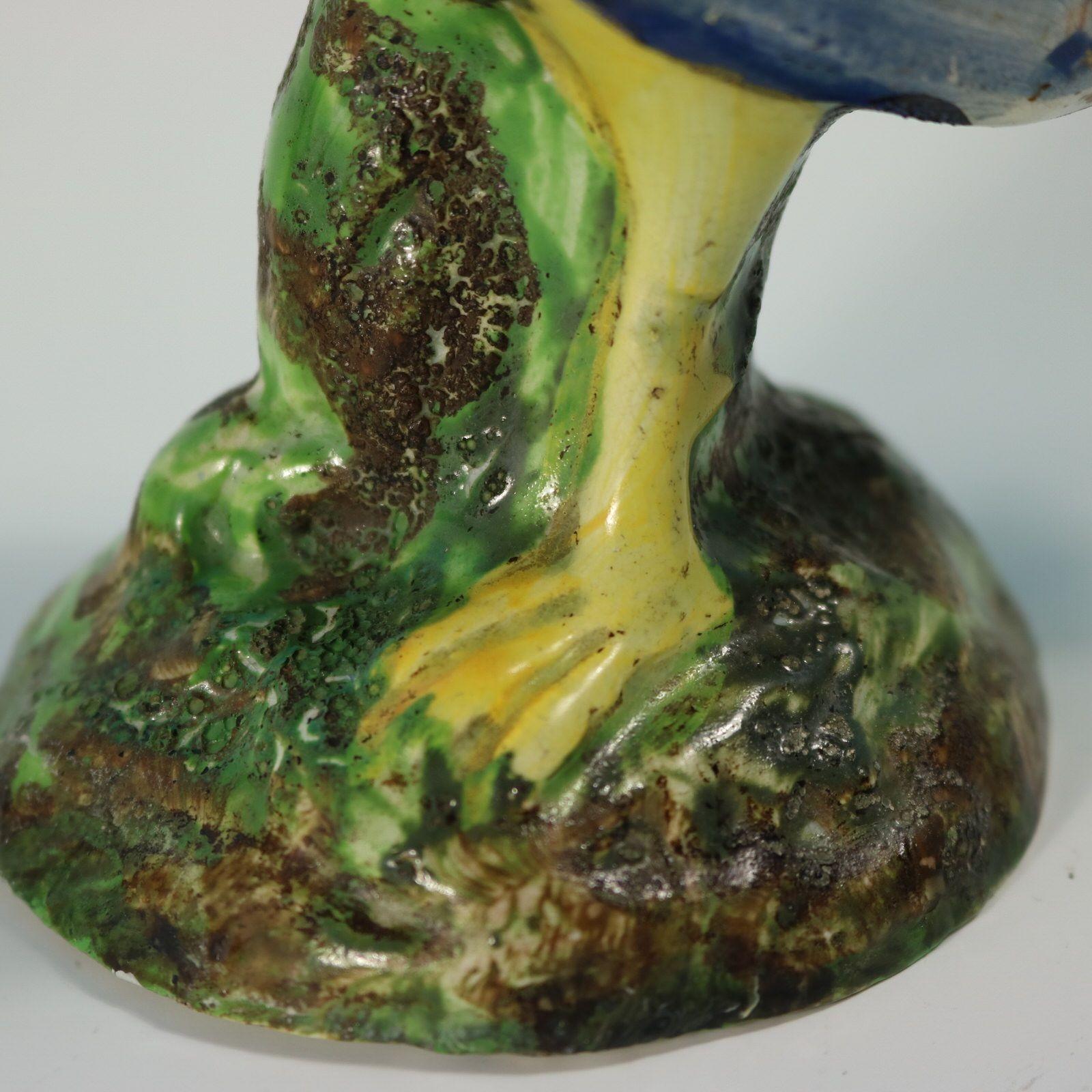 Coppia di figure di galletti in ceramica perlata dello Staffordshire in vendita 8