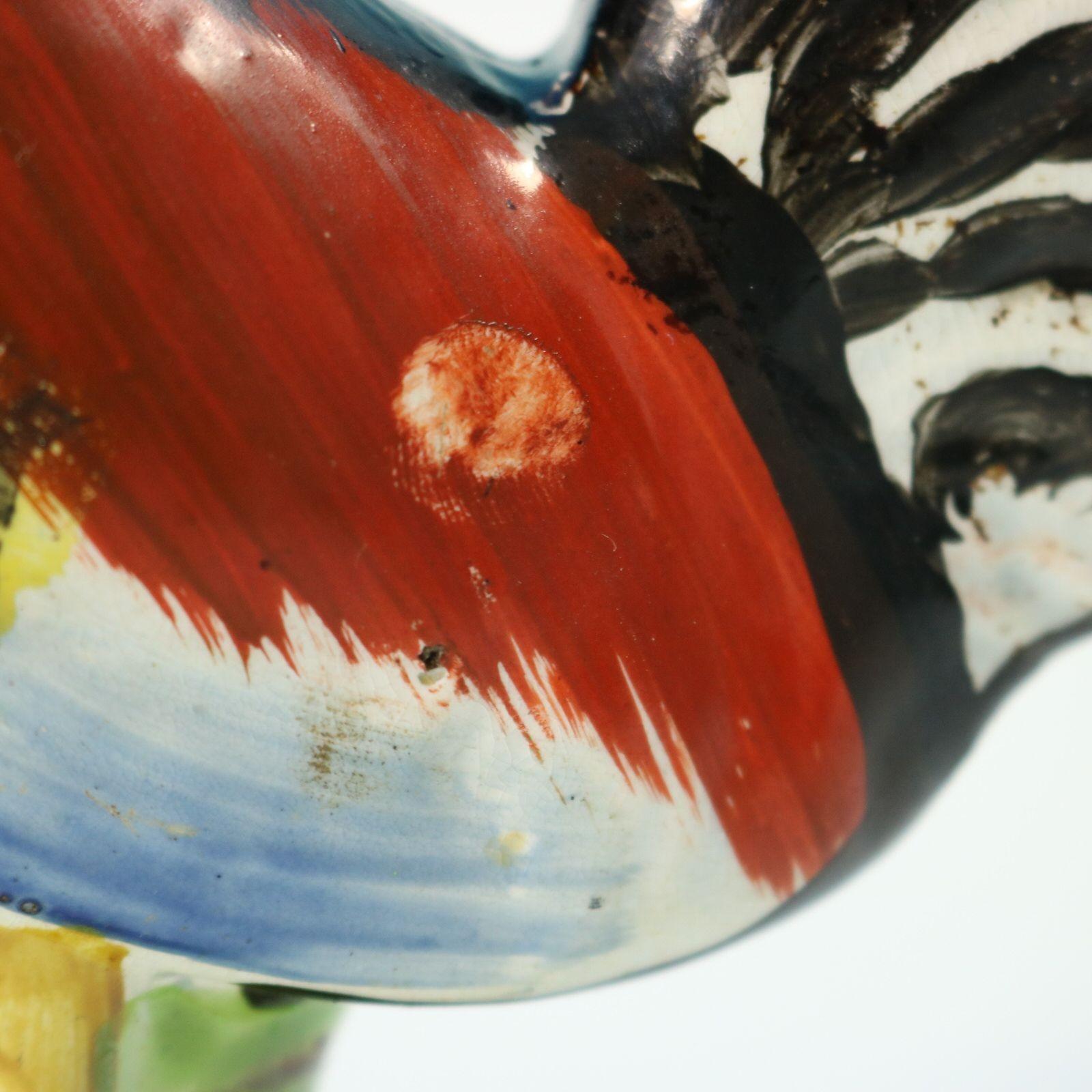 Coppia di figure di galletti in ceramica perlata dello Staffordshire in vendita 13