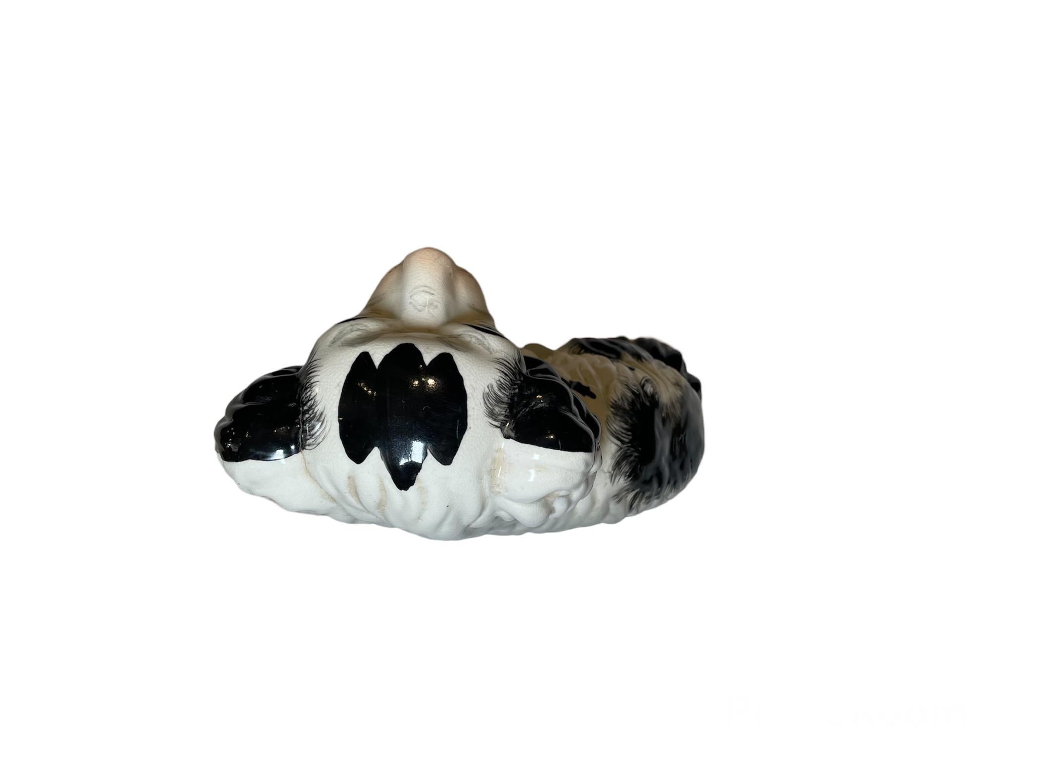 Pair of Staffordshire Style Pottery King Charles Dogs 1