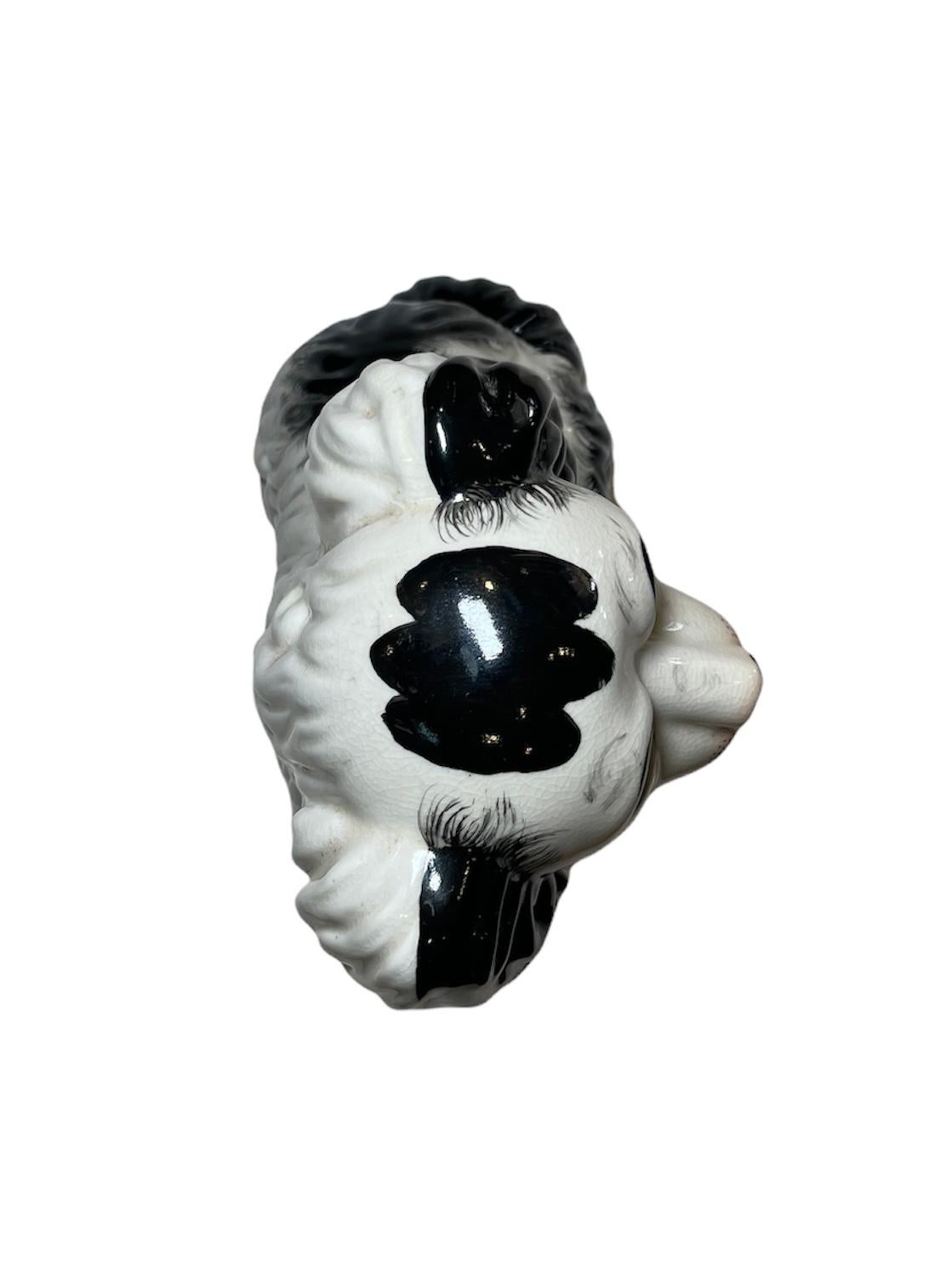 Pair of Staffordshire Style Pottery King Charles Dogs 4