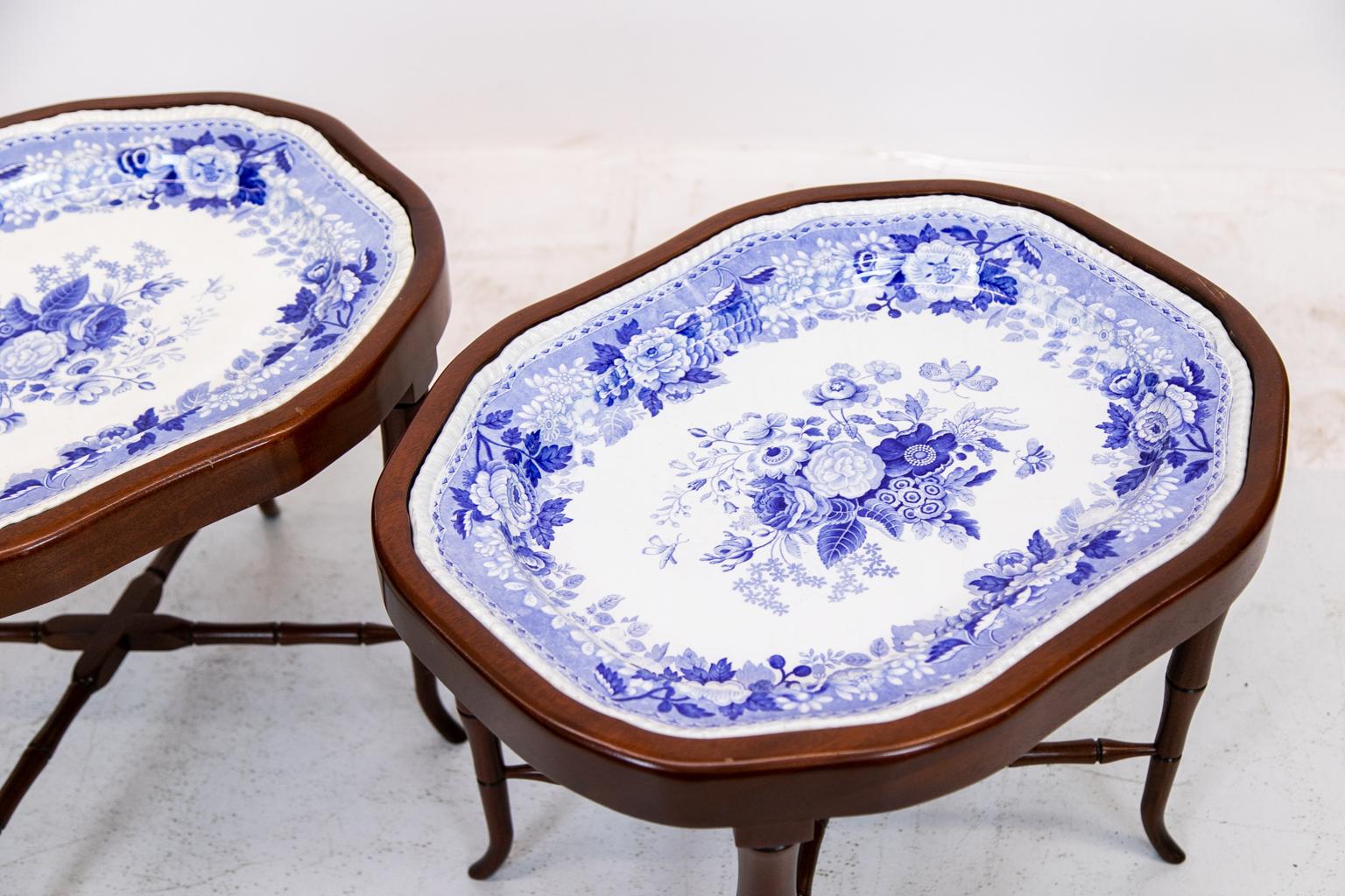 Mid-19th Century Pair of Staffordshire Tray Tables