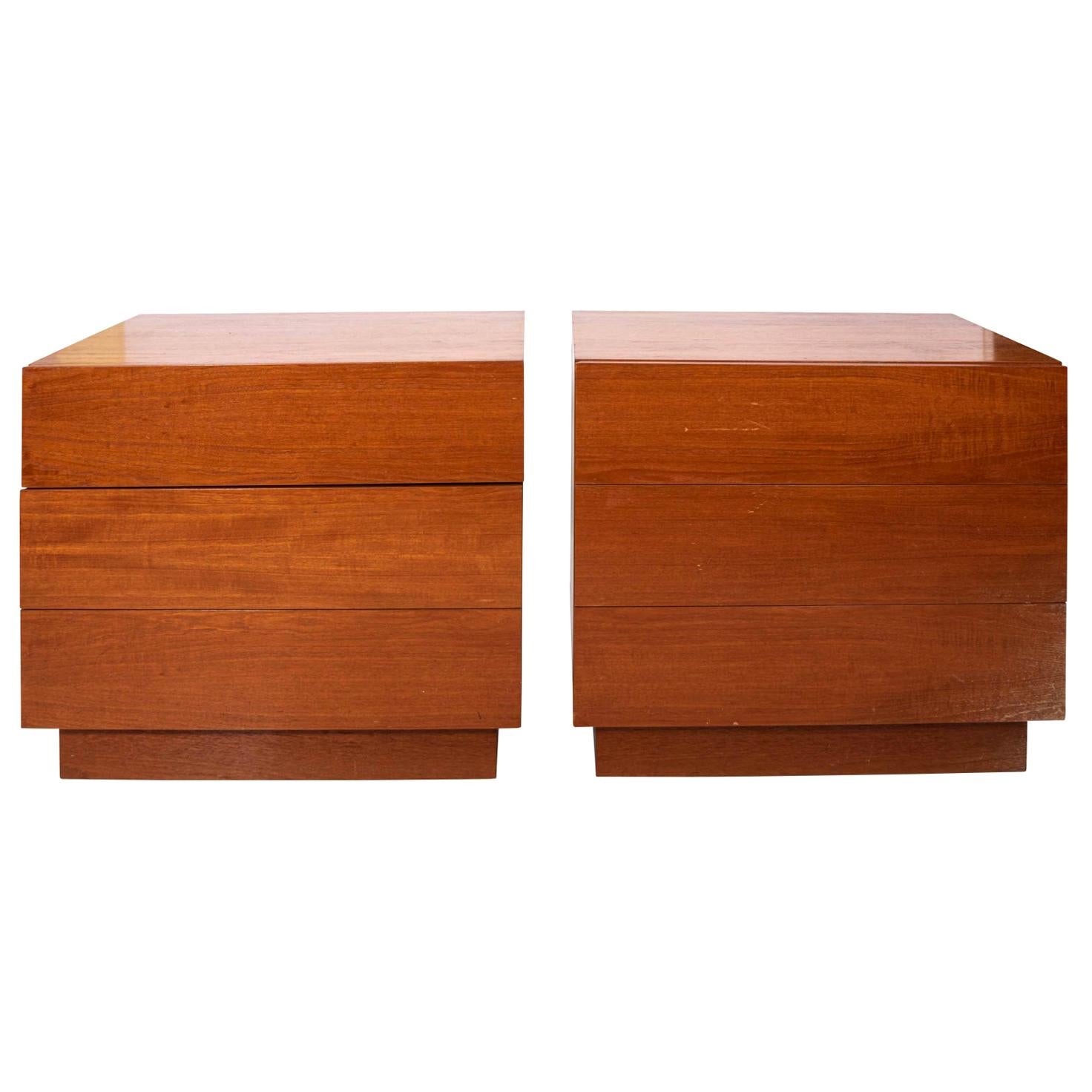 Pair of Stained Birch Bachelor's Chests