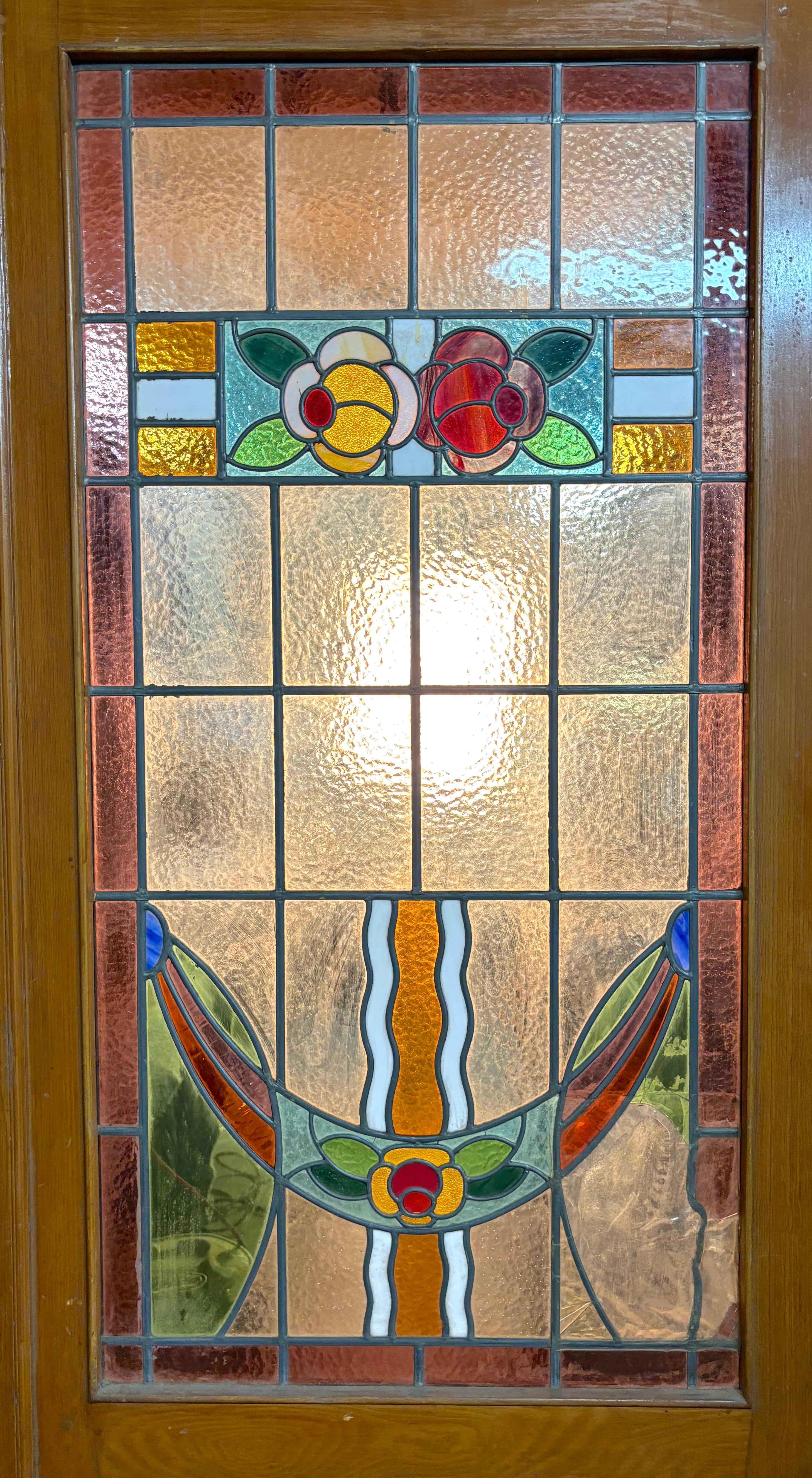 Pair of Stained Glass Parlor Doors 30
