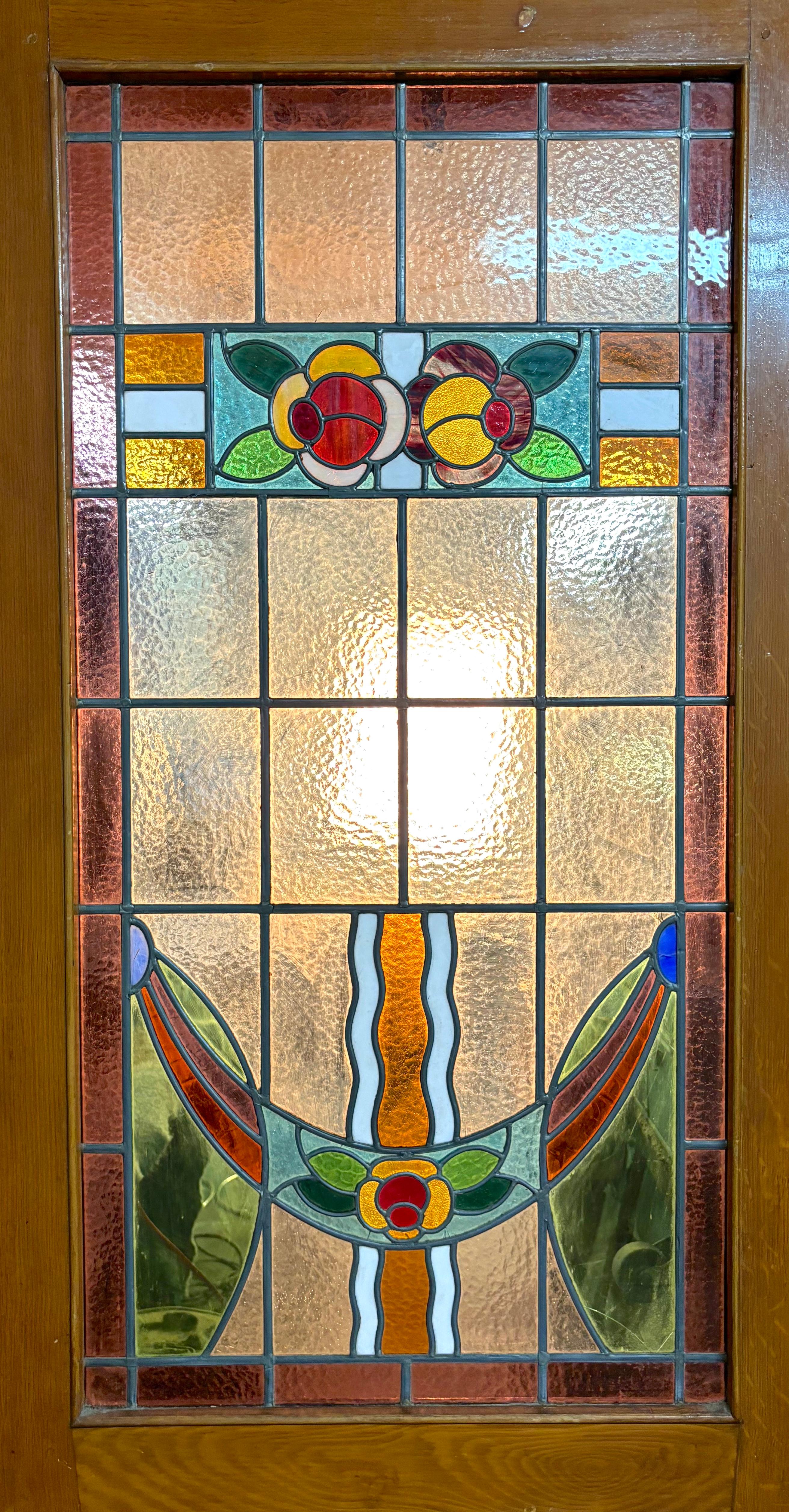 Pair of Stained Glass Parlor Doors 30