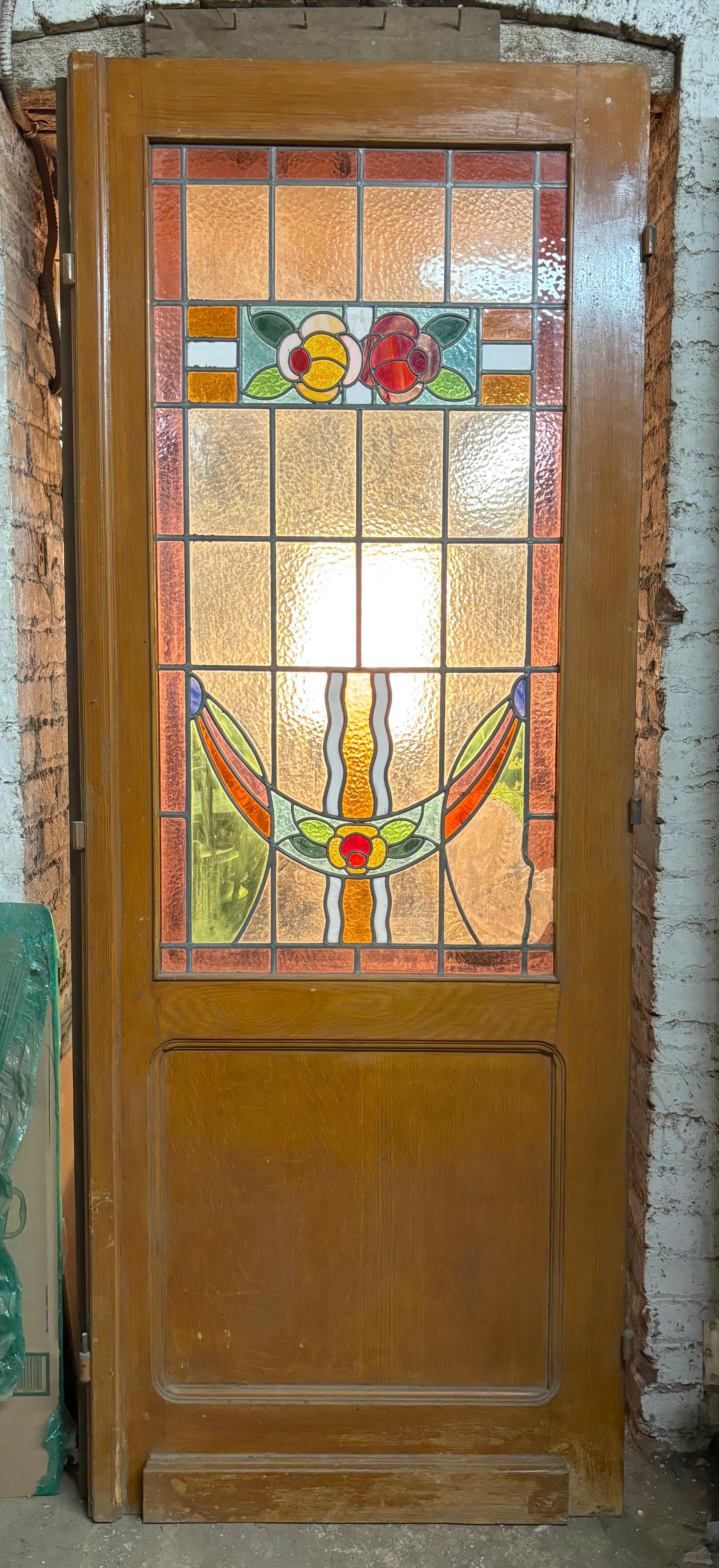 Pair of Stained Glass Parlor Doors 30