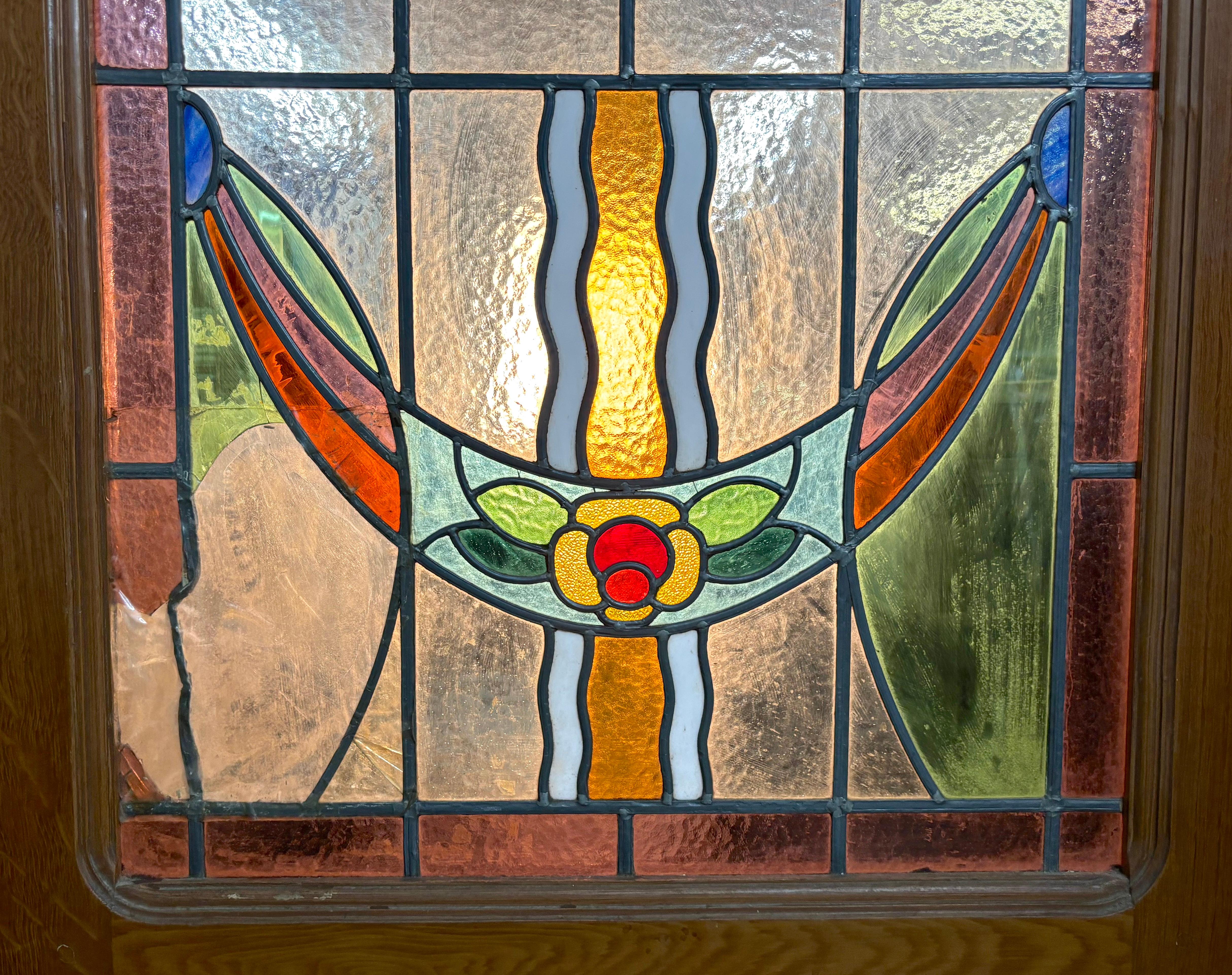 Pair of Stained Glass Parlor Doors 30