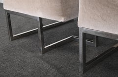 Pair of Stainless Steel Benches by Vladimir Kagan for Gucci, 1990s