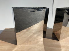 Pair of Stainless Steel Sconces Wall Lamps