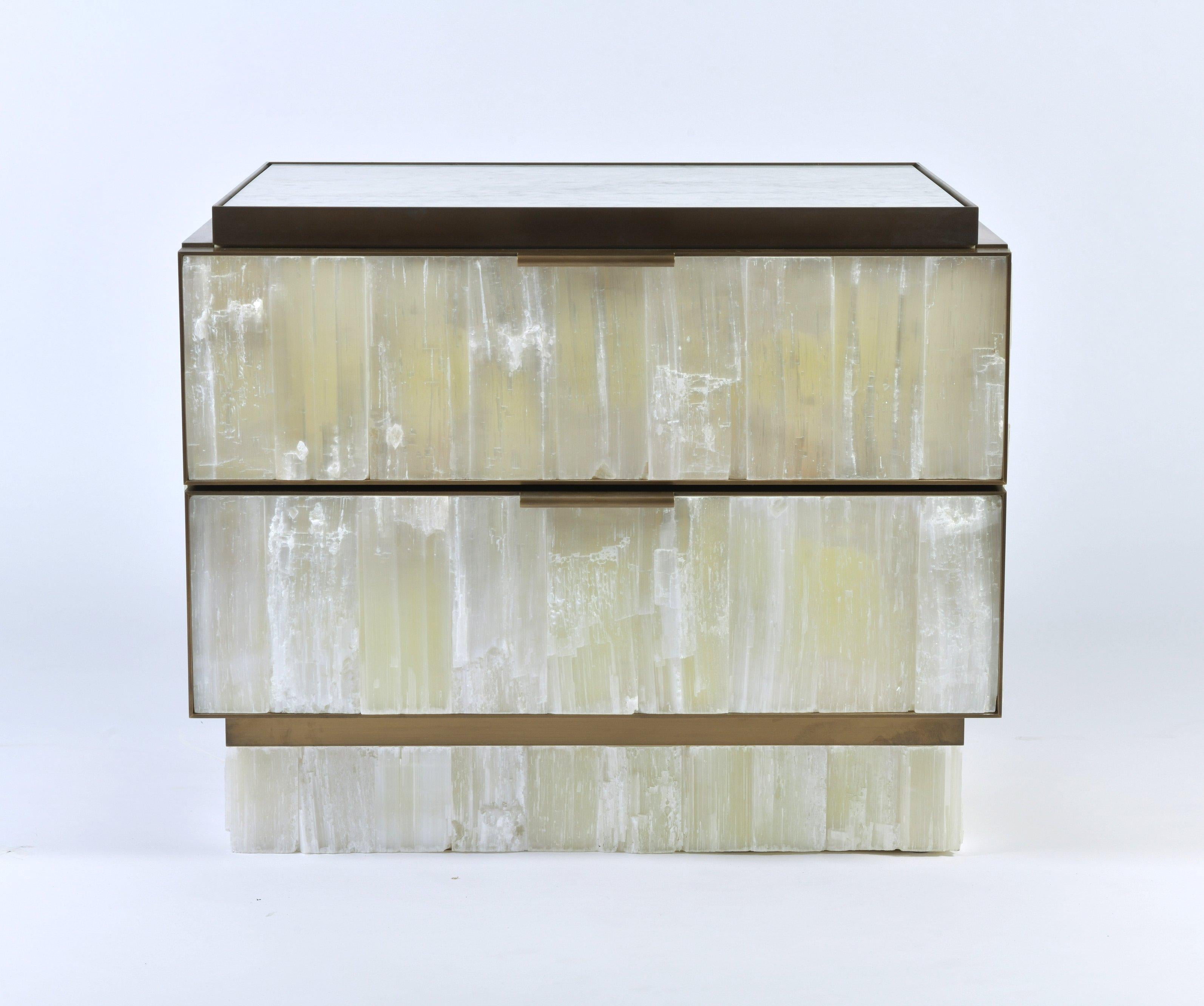 Pair of Stalactite Crystal Bedside Cabinets 2