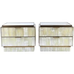Pair of Stalactite Crystal Bedside Cabinets
